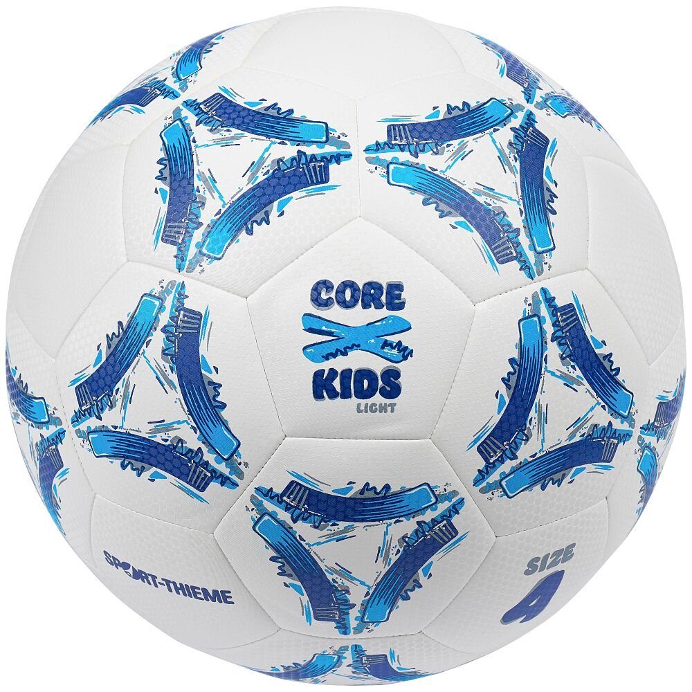 Sport-Thieme Fußball Fußball CoreX Kids Light, Dank Golfballstruktur idealer Grip bei jedem Wetter Größe 4