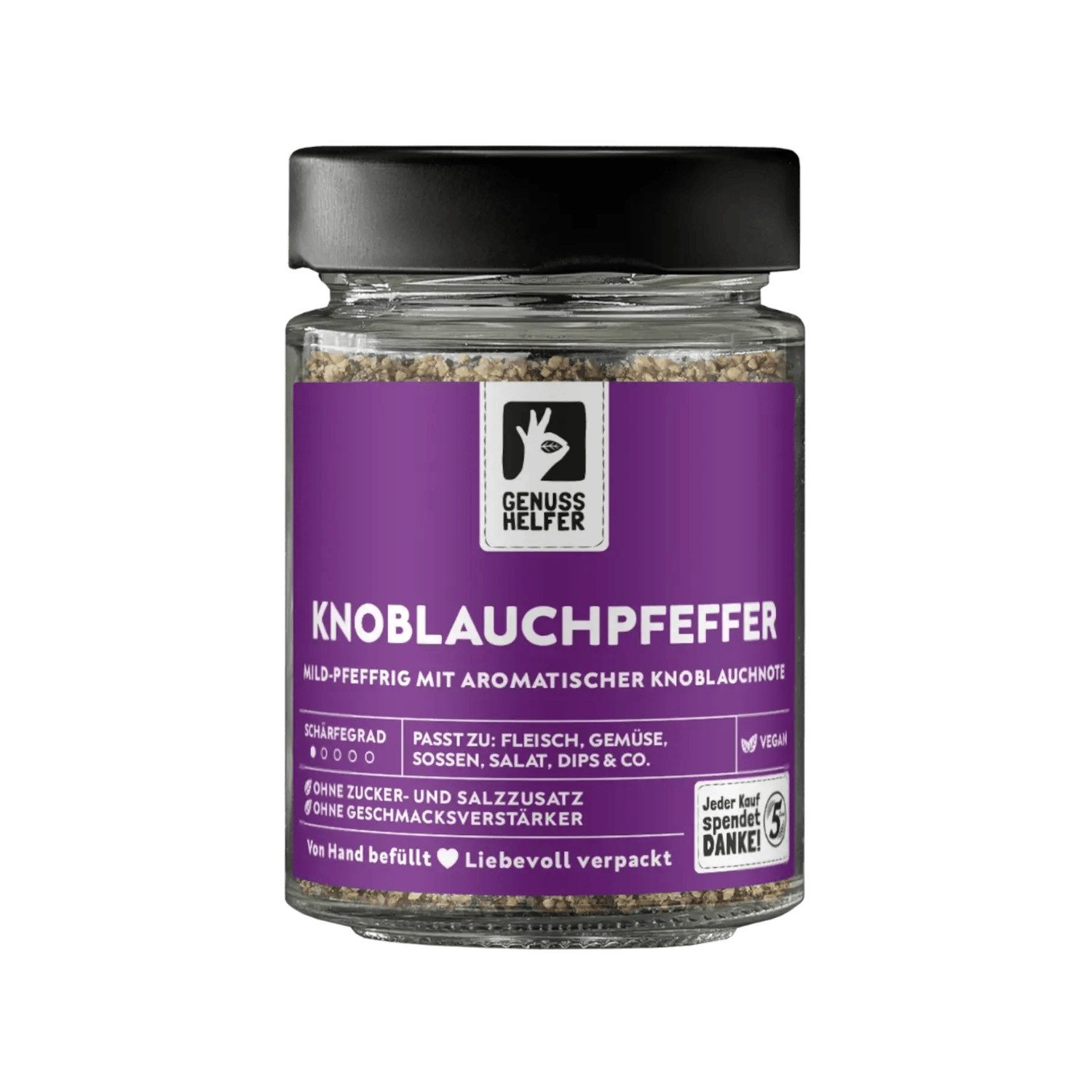 Bremer Gewürzhandel Gewürz Knoblauchpfeffer, geschrotet, im Glas, 90 g