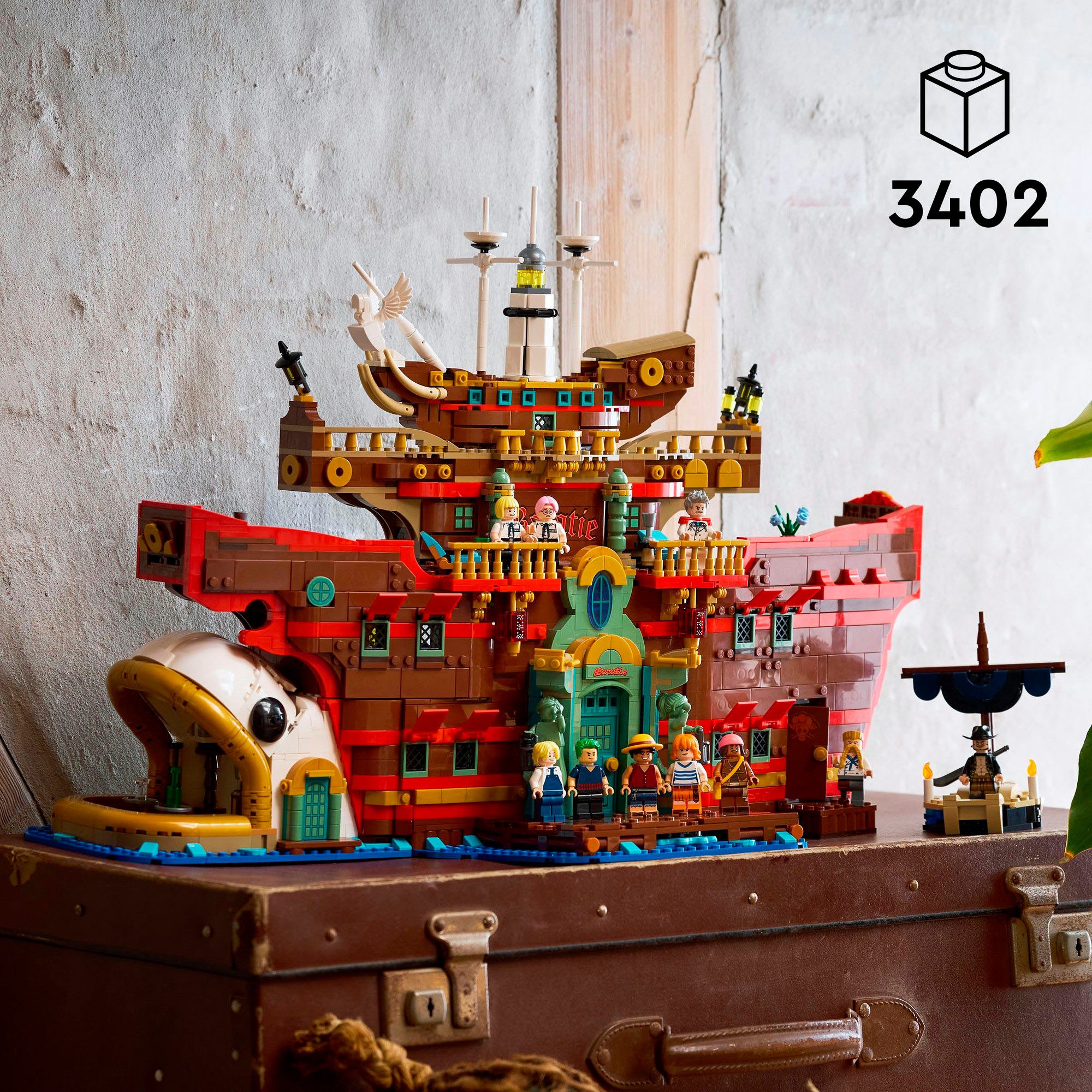 LEGO® Baratié, das Schwimmende Restaurant (75640), LEGO One Piece Konstruktionsspielsteine, (3402 St), Made in Europe