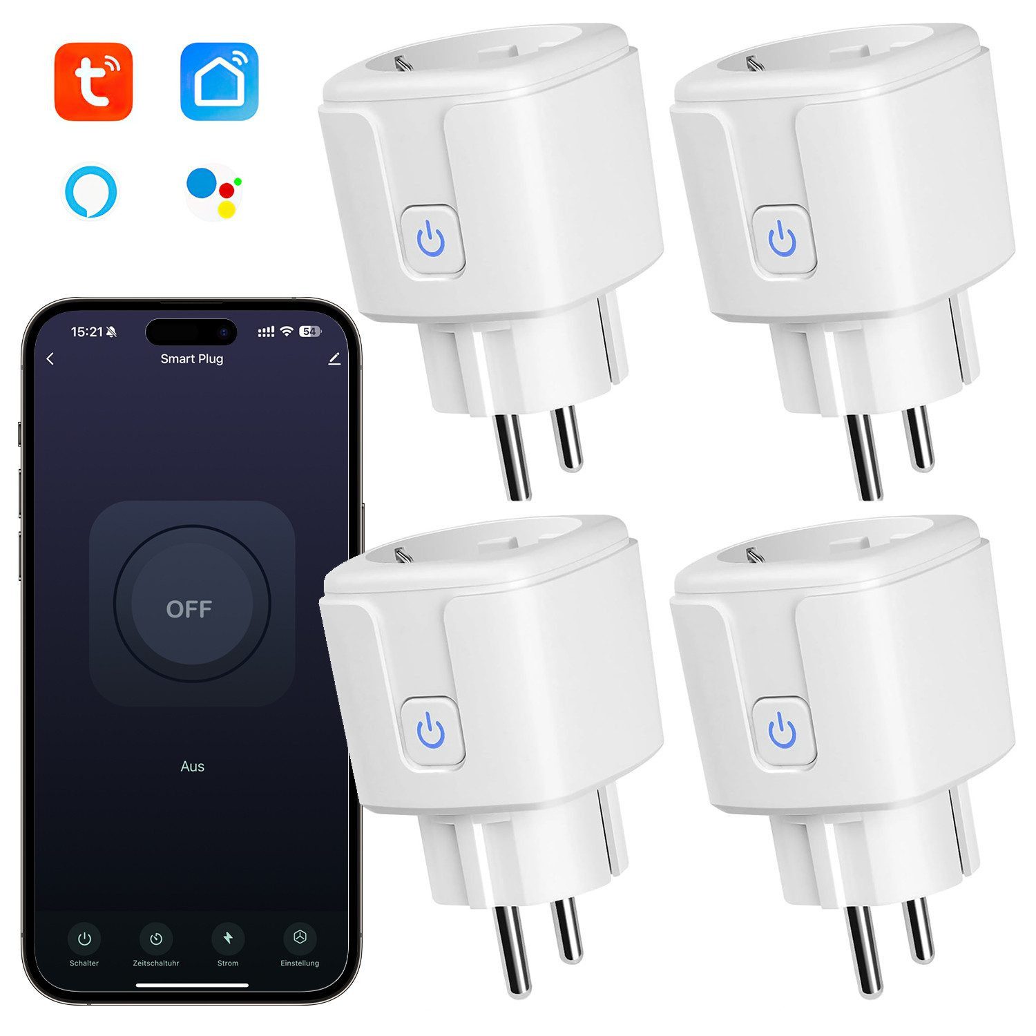 WLAN-Steckdose WLAN-Steckdose, Fernzugriff,Sprachsteuerung, steckdose mit strommessung