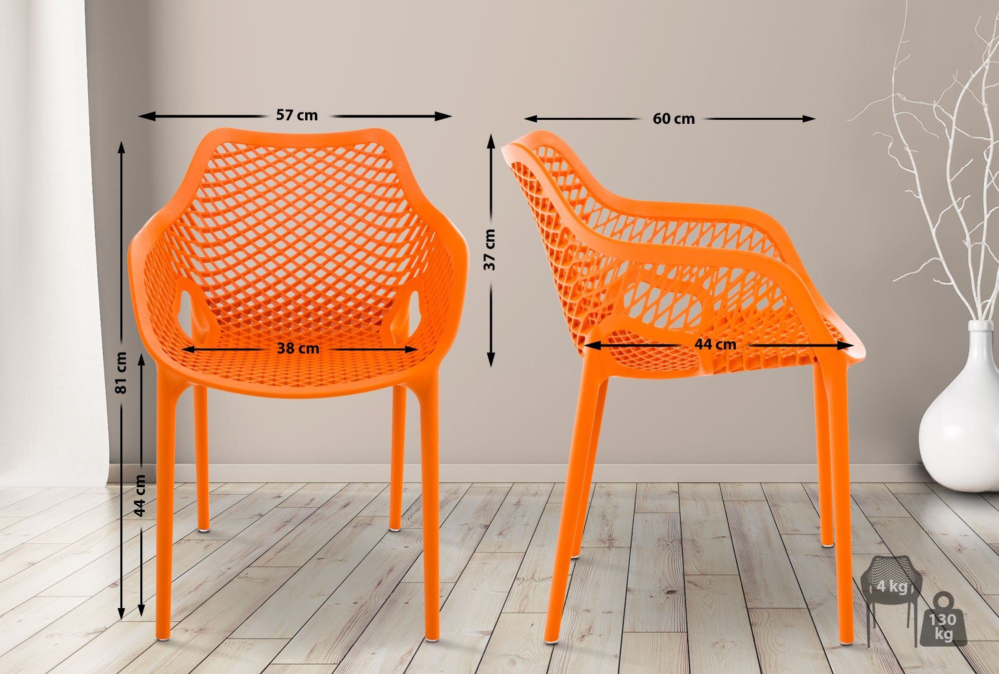 CLP Gartenstuhl Air XL, Outdoor, Kunststoff, günstig online kaufen