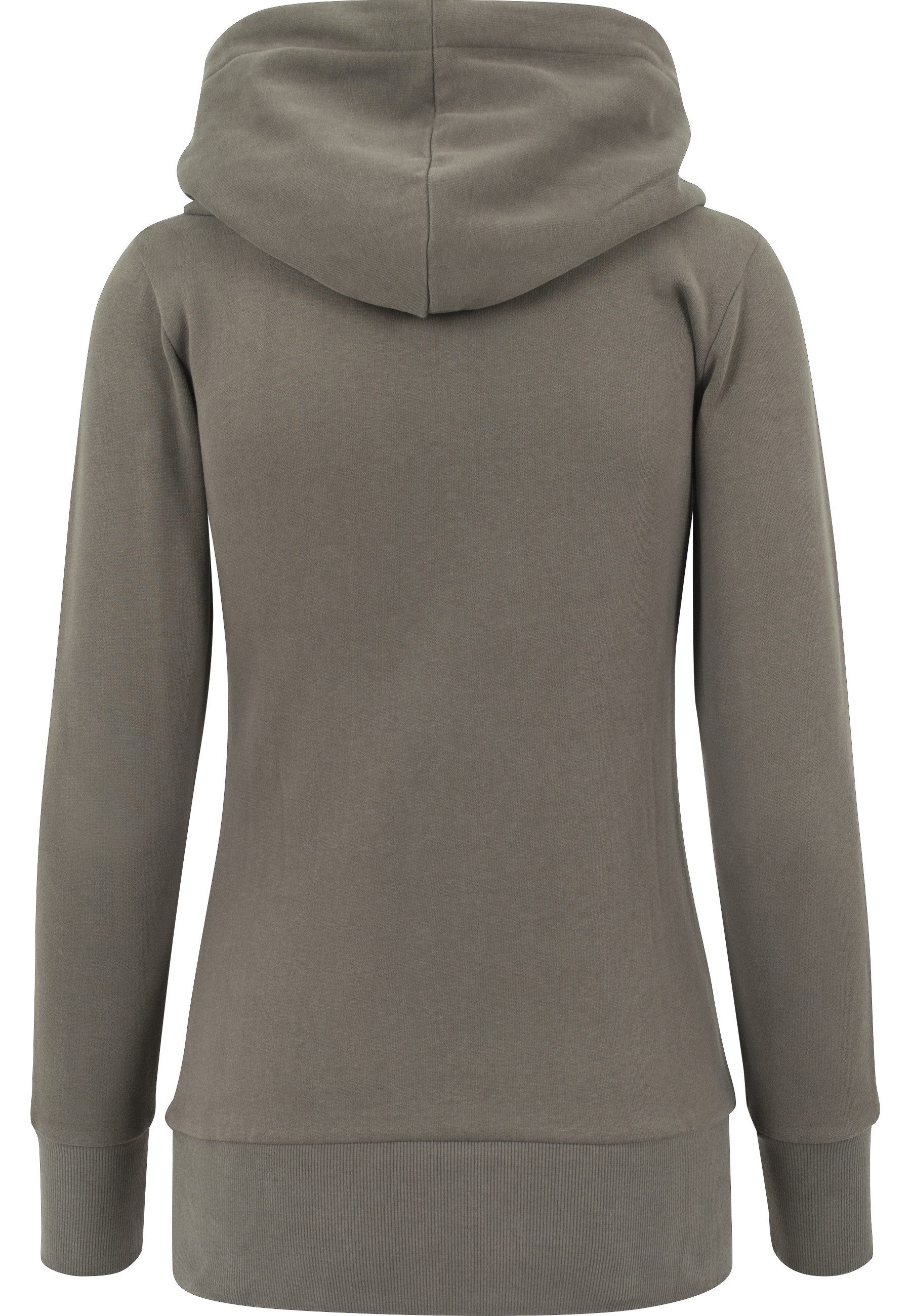 URBAN CLASSICS Kapuzenpullover Urban Classics Damen Ladies Long Logopatch Hoody (1-tlg)
