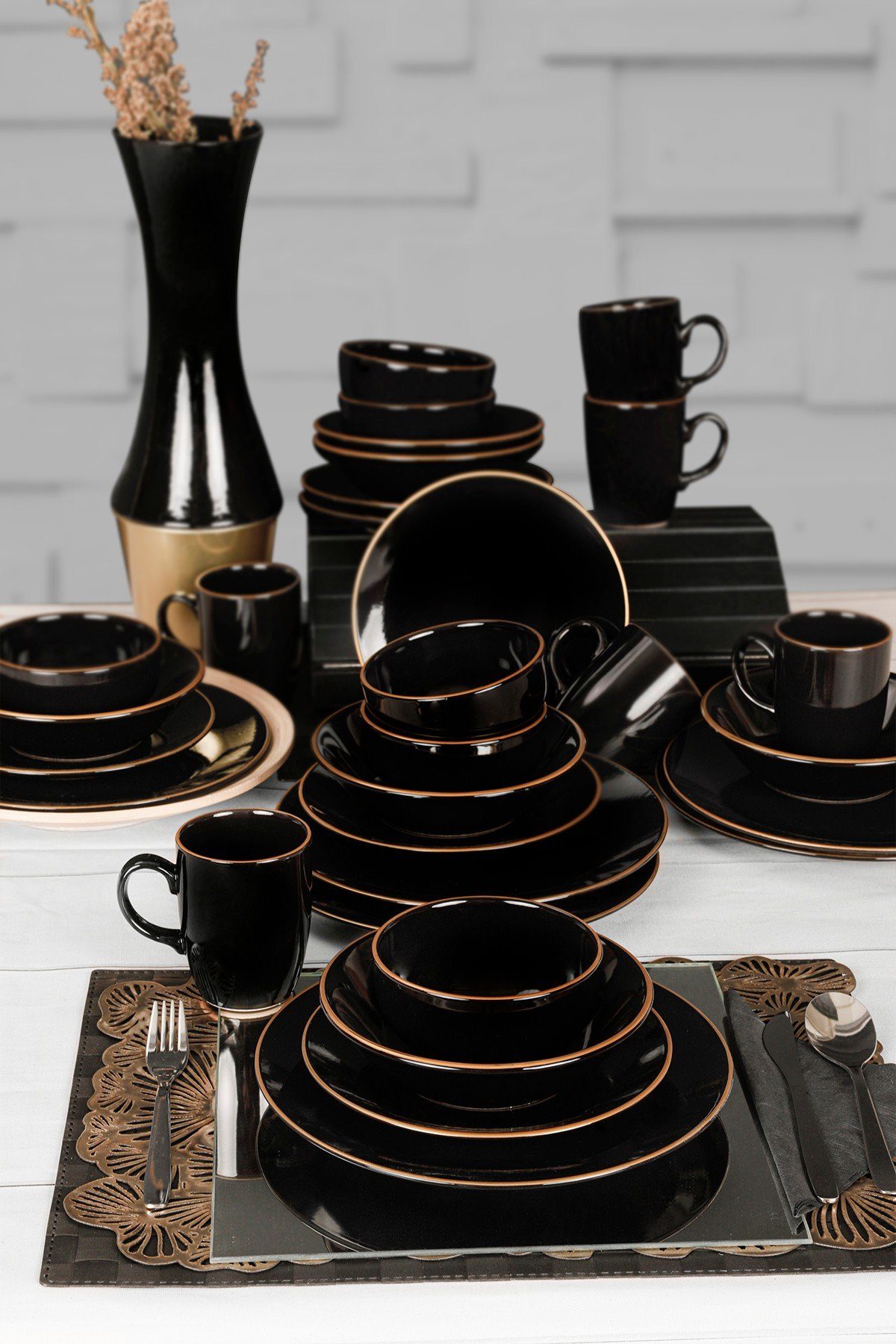 Hermia Concept Тарілки-Set 100% CERAMIC STONEWARE M1730 (30-tlg)