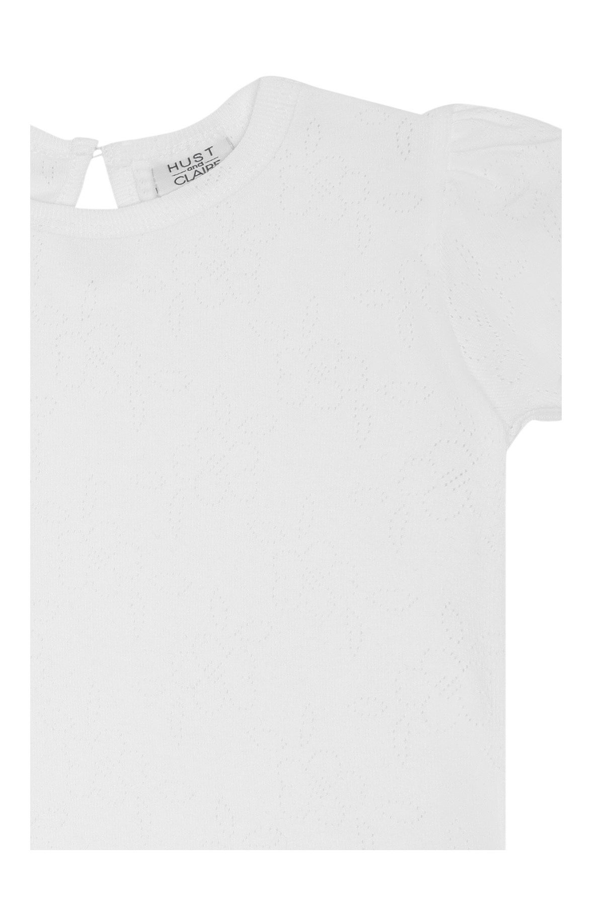 Hust & Claire T-Shirt HCAlma Basic (1-tlg) Hust & Claire Mädchen Pointelle Shirt Weiß
