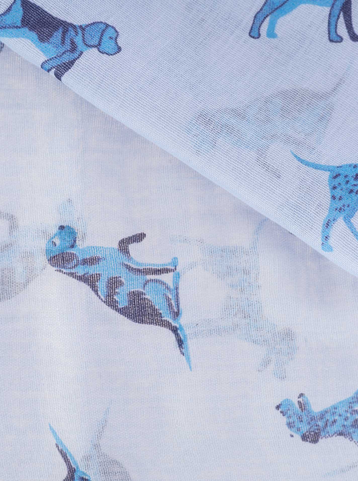 Zwillingsherz Schal "Hund", Hundemotiv, leichtes Material