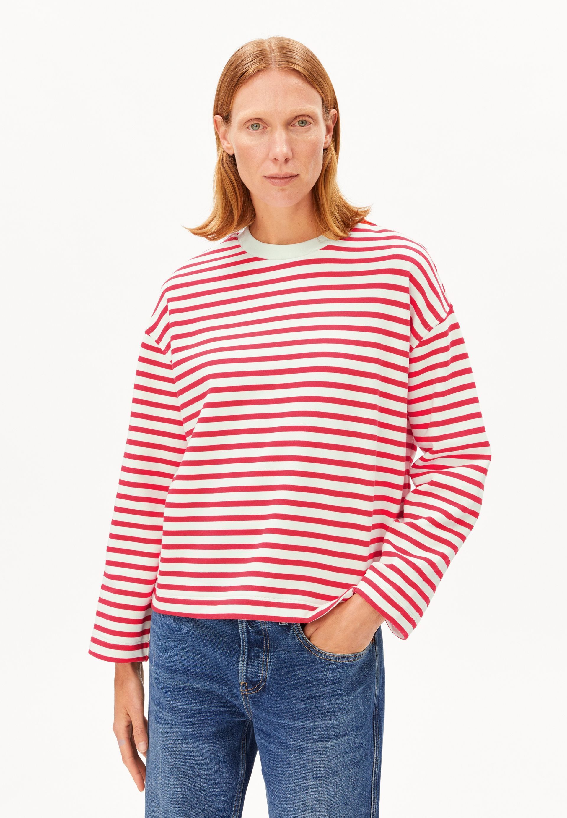 Armedangels Sweatshirt FRANKAA MAARLEN STRIPE Oversized Fit günstig online kaufen