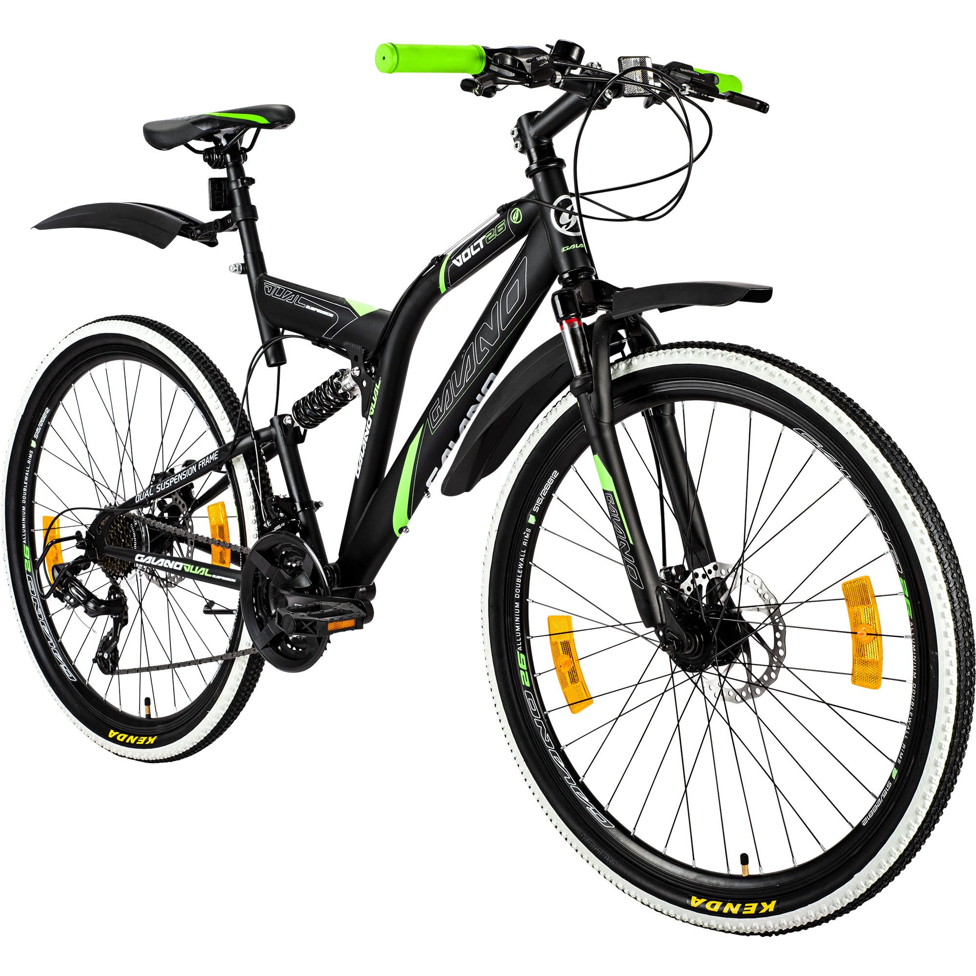 Galano Mountainbike Volt DS, 21 Gang, Kettenschaltung, 26 Zoll Jugendfahrrad MTB Fully ab 160 cm für Mädchen und Jungen