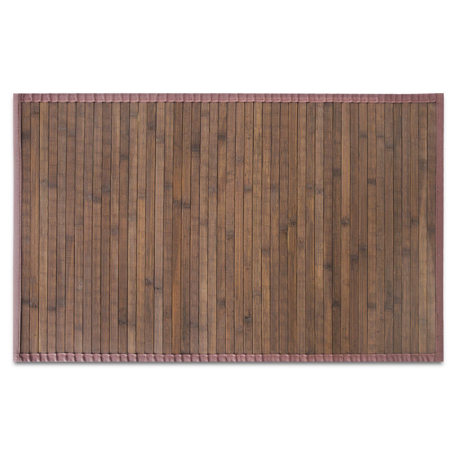 Teppich Grenada, Teppichläufer, 2 Farben, verschiedene Größen, rutschfest, Karat, rechteckig, Bambus braun