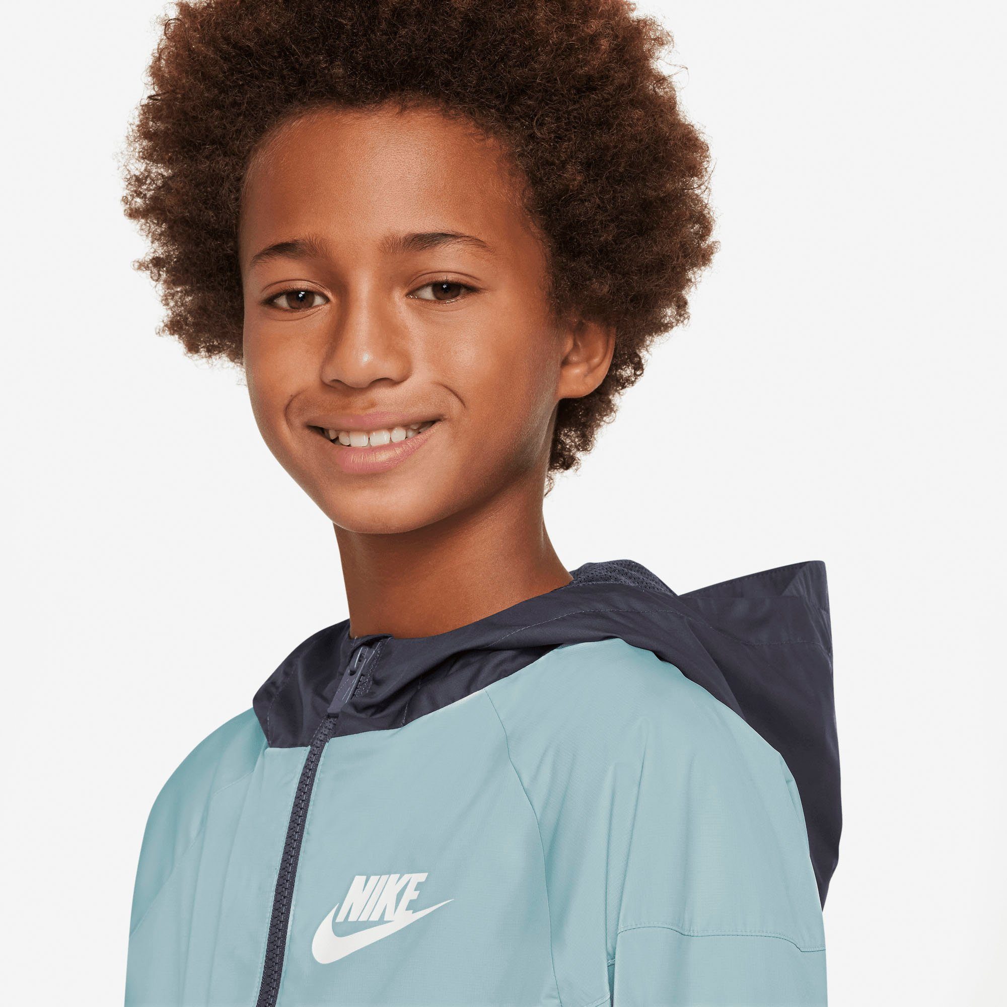 Big grau Nike Sweatjacke (Boys) Sportswear Jacket Kids' Windrunner