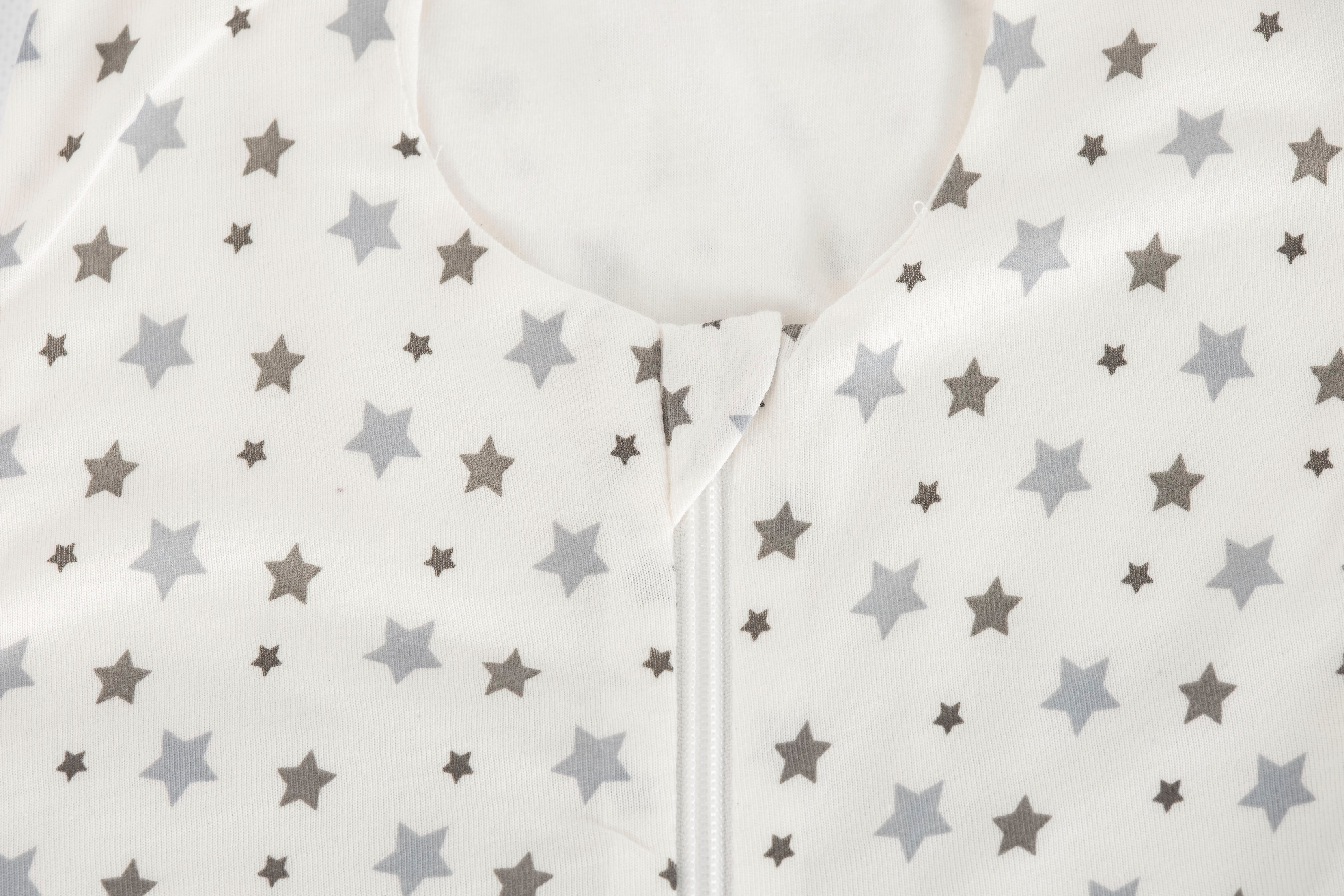 Design tlg) LIEBMICH Babyschlafsack weiß TENCEL™, mit grauen Sternen Träumeland Sommerschlafsack (1