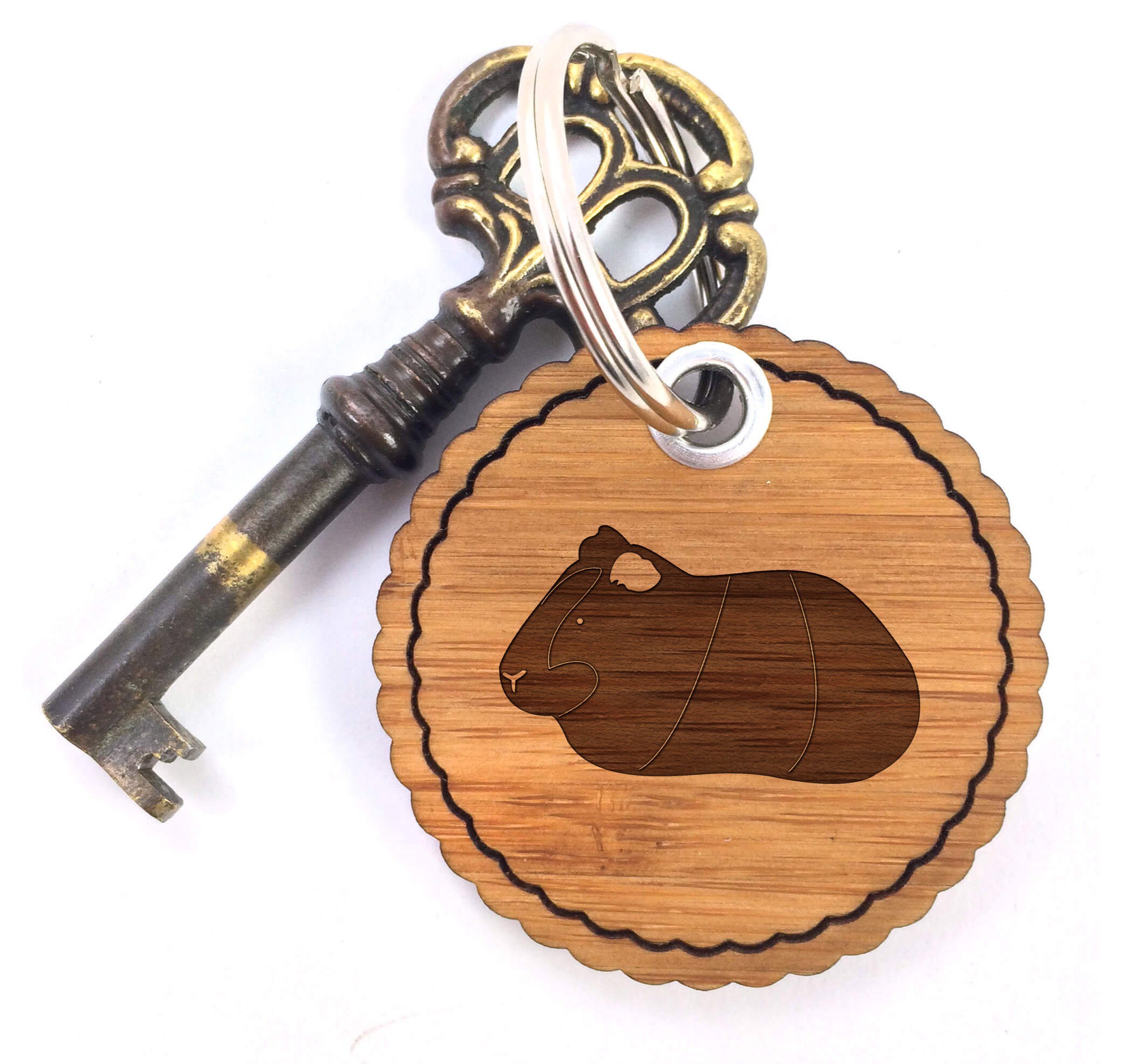 Mr. & Mrs. Panda Schlüsselanhänger Meerschweinchen - Geschenk, Anhänger, Schlüsselanhänger, Schlüsselband, Taschenanhänger, zahm, Glücksbringer (1-tlg) | Schlüsselanhänger