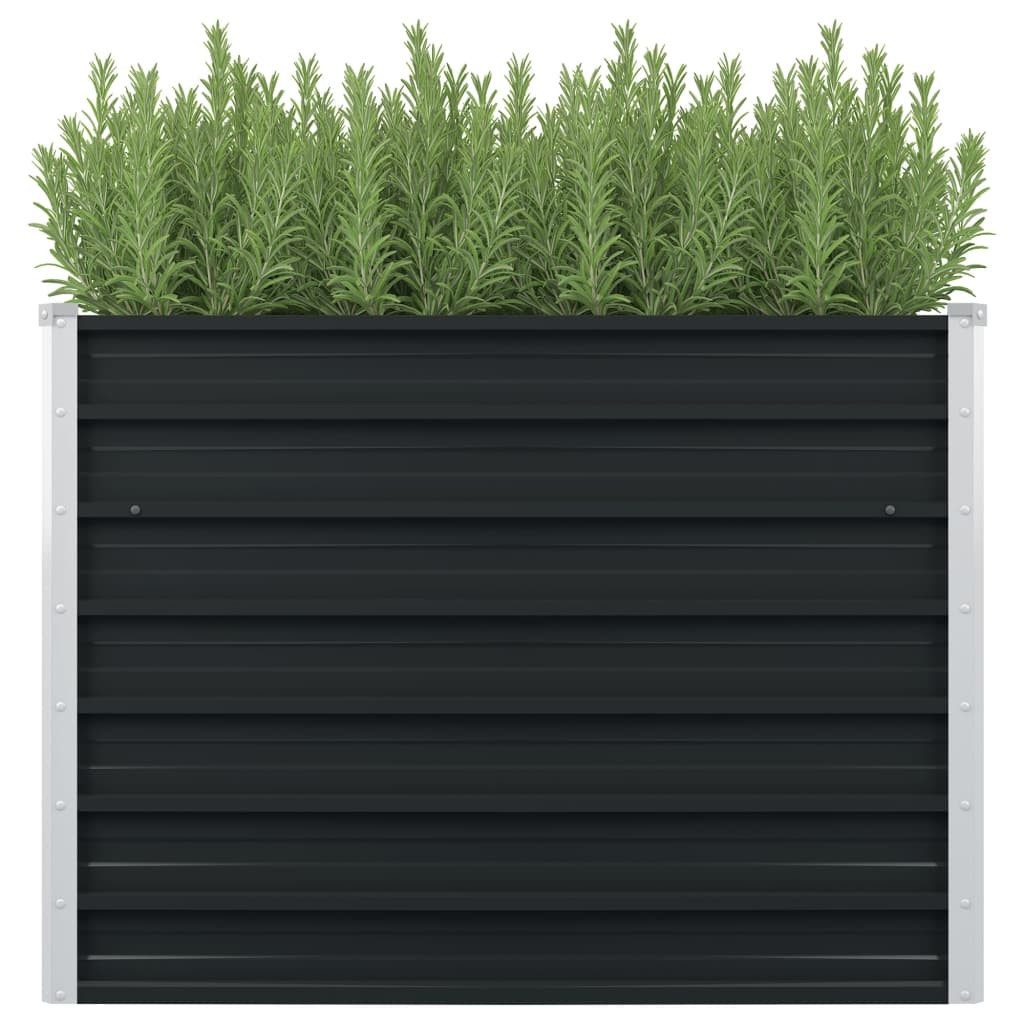 Hochbeet Hochbeet Anthrazit 100 x 100 x 77 cm Verzinkter Stahl