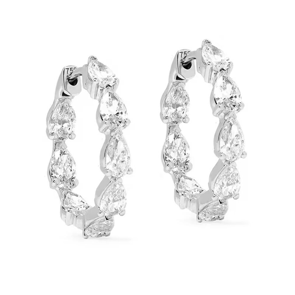 Paar Creolen Trend Creolen Ohrringe 20mm 925 Sterling Silber
