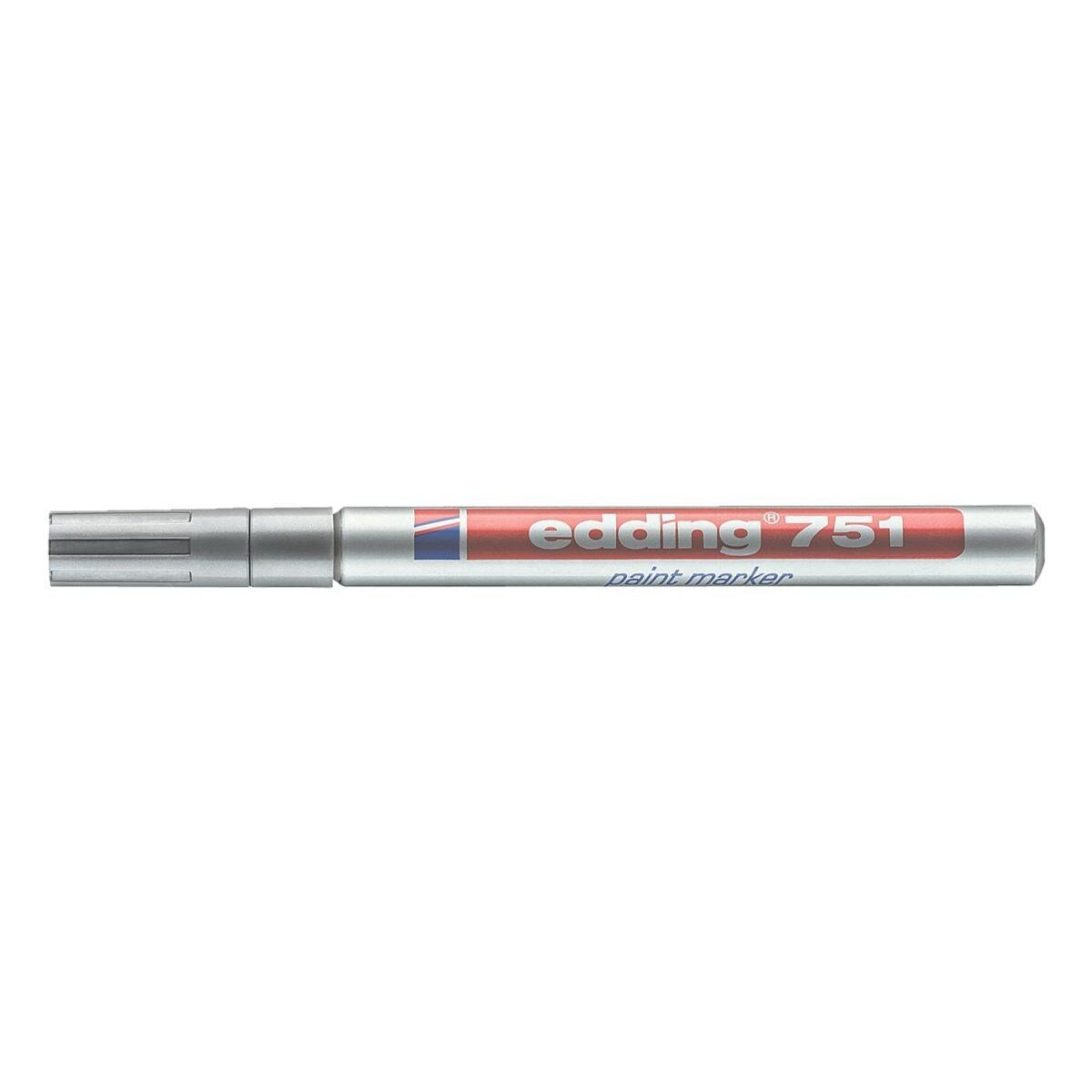 edding Lackmarker 751, (1-tlg), Strichstärke 1-2 mm, wasserfest, voll deckend