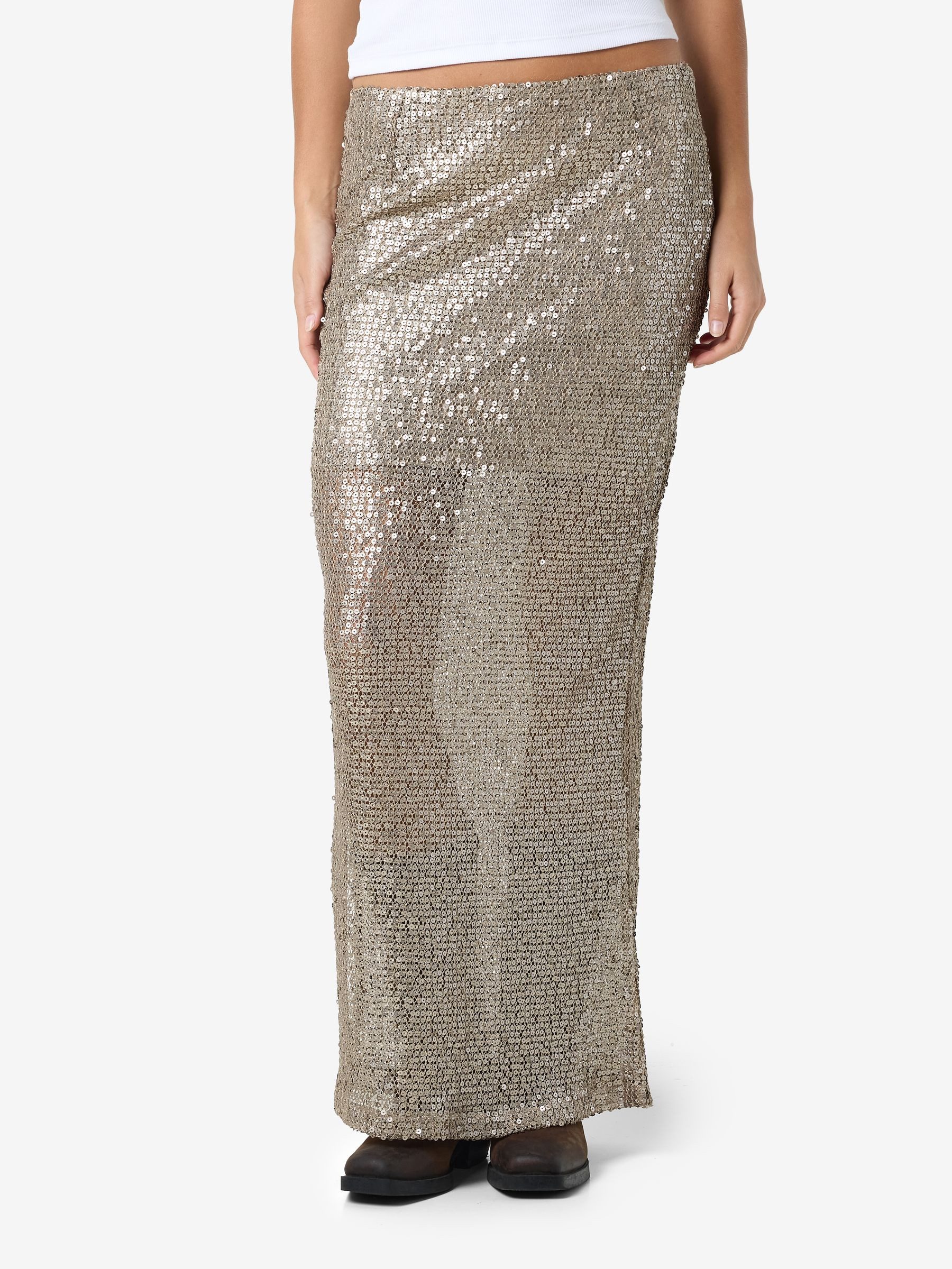 Noisy may Sommerrock Glänzendes Design mit Pailletten, mittlere Länge NMSHA günstig online kaufen