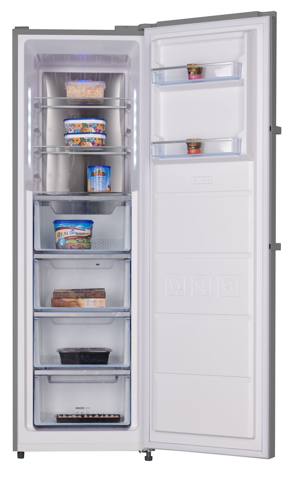 SCHOEPF Gefrierschrank GS282IX, 185 cm hoch, 59.5 cm breit, No-Frost, 282 Liter Nutzinhalt, LED-Beleuchtung