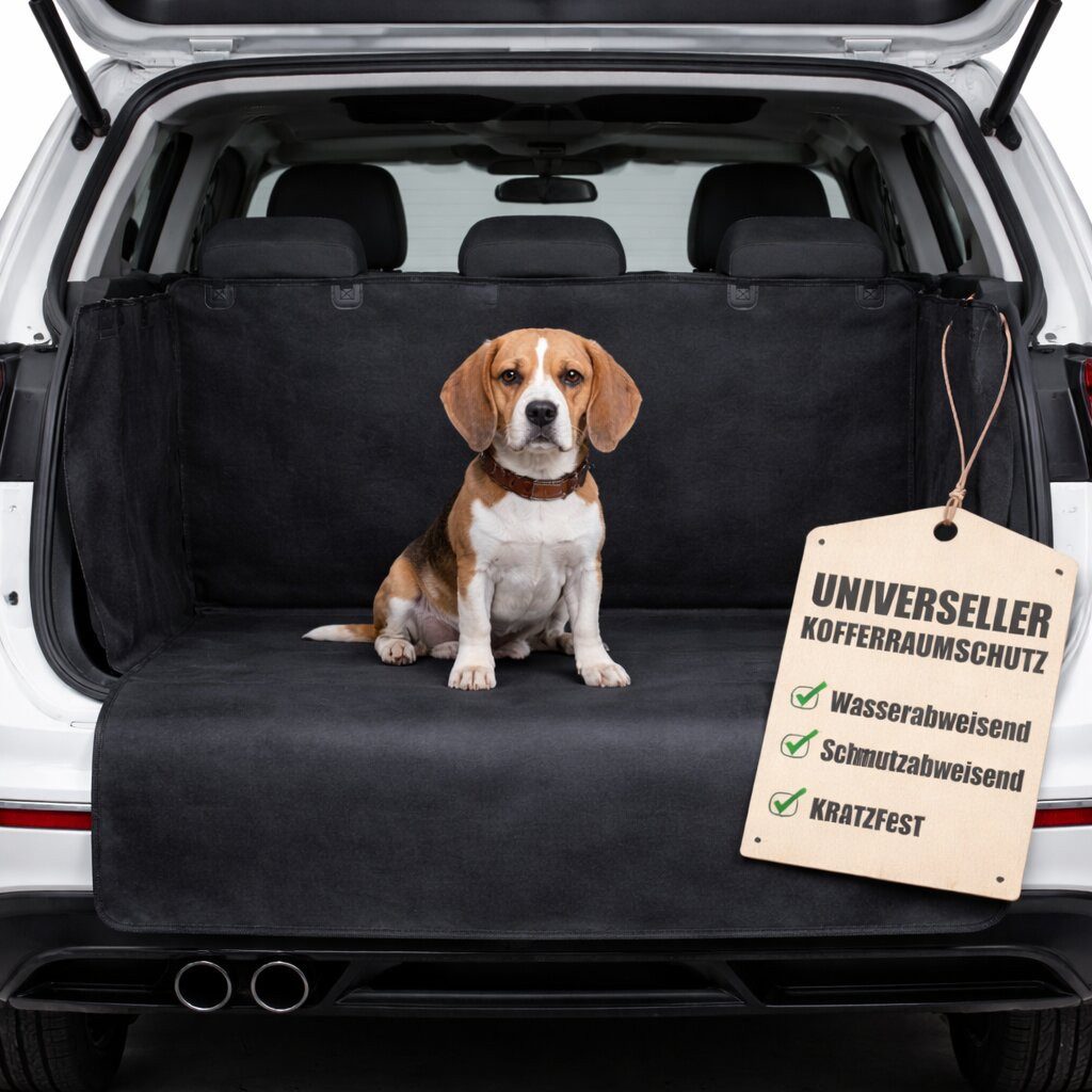 BigDean Tier-Kofferraumschutzdecke Hund mit Seiten- und Ladekantenschutz Universal, Besonders pflegeleicht, einfach abwischbar