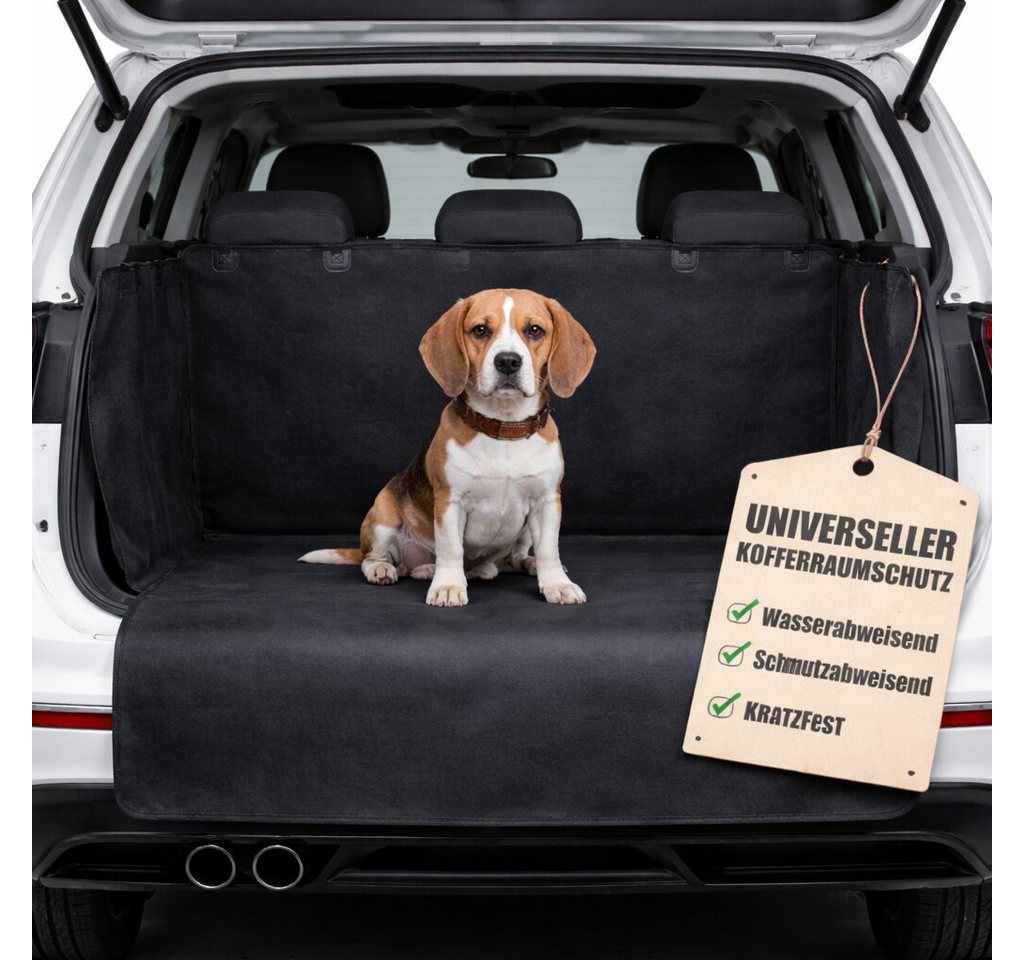 BigDean Tier-Kofferraumschutzdecke Hund mit Seiten- und Ladekantenschutz Universal, Besonders pflegeleicht, einfach abwischbar