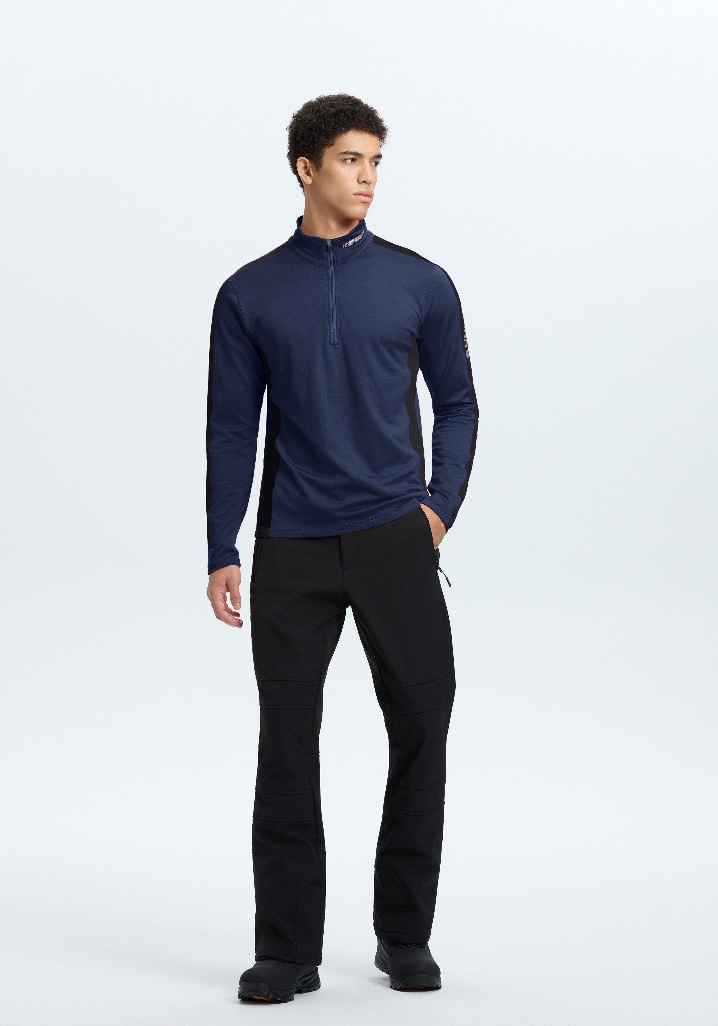 Icepeak Funktionsshirt ICEPEAK FLEMINTON mit Stehkragen, Langarm-Design, aus Jersey-Material