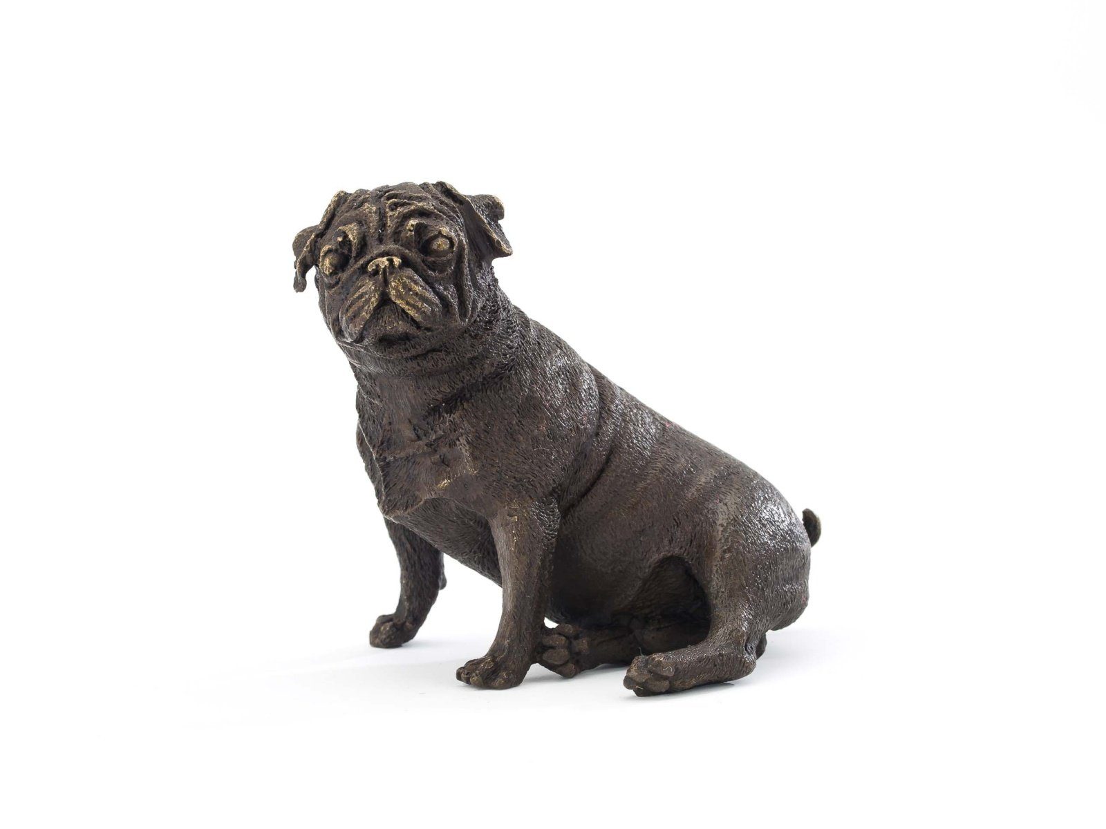 Aubaho Skulptur Bronzefigur Bulldogge Hund Dogge Skulptur Bronze Bronzeskulptur antik