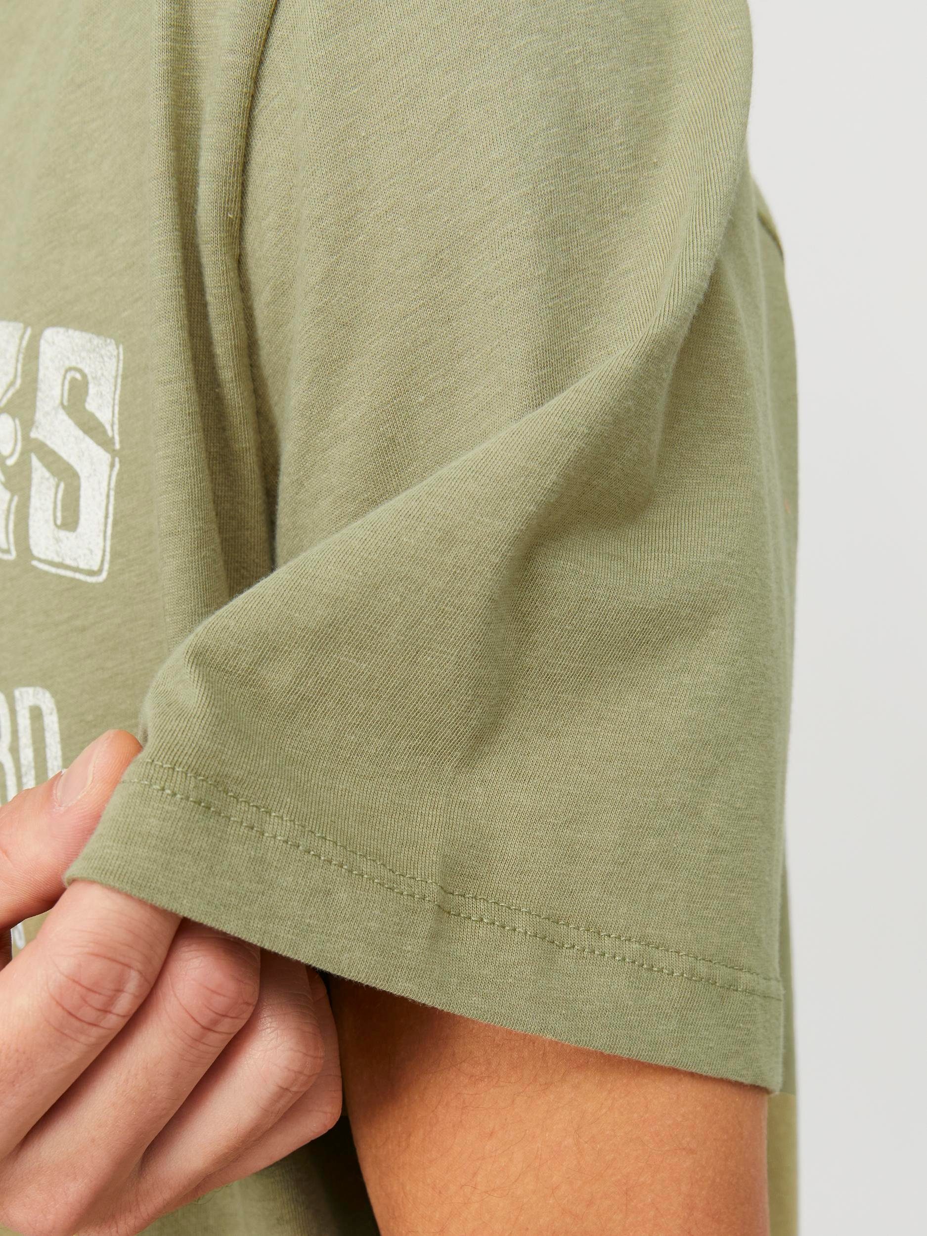 Jack & Jones NOOS O-NECK SS 23/24 TEE Green Oil Rundhalsshirt JJEJEANS