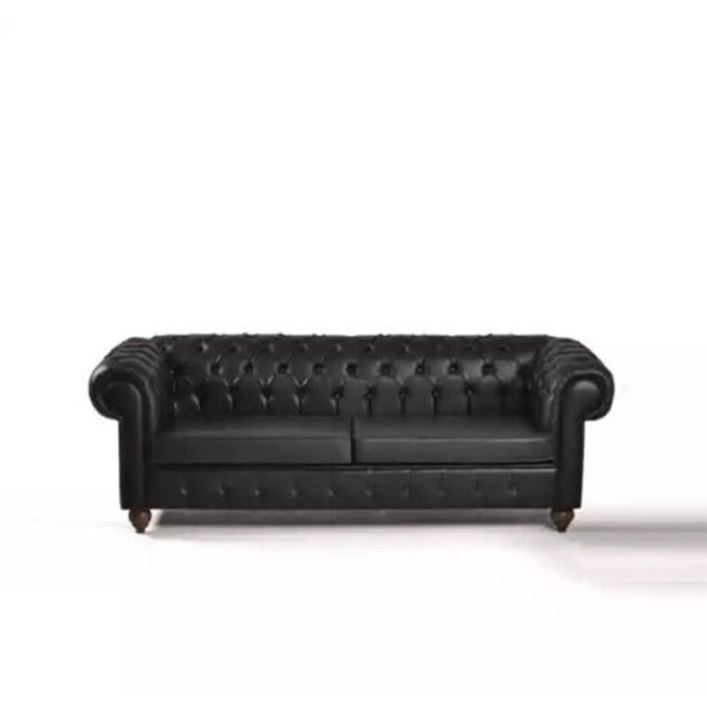 Europe In Sofagarnitur Schwarze Büroeinrichtung Komplette JVmoebel Made Sofa Chesterfield Moderne,