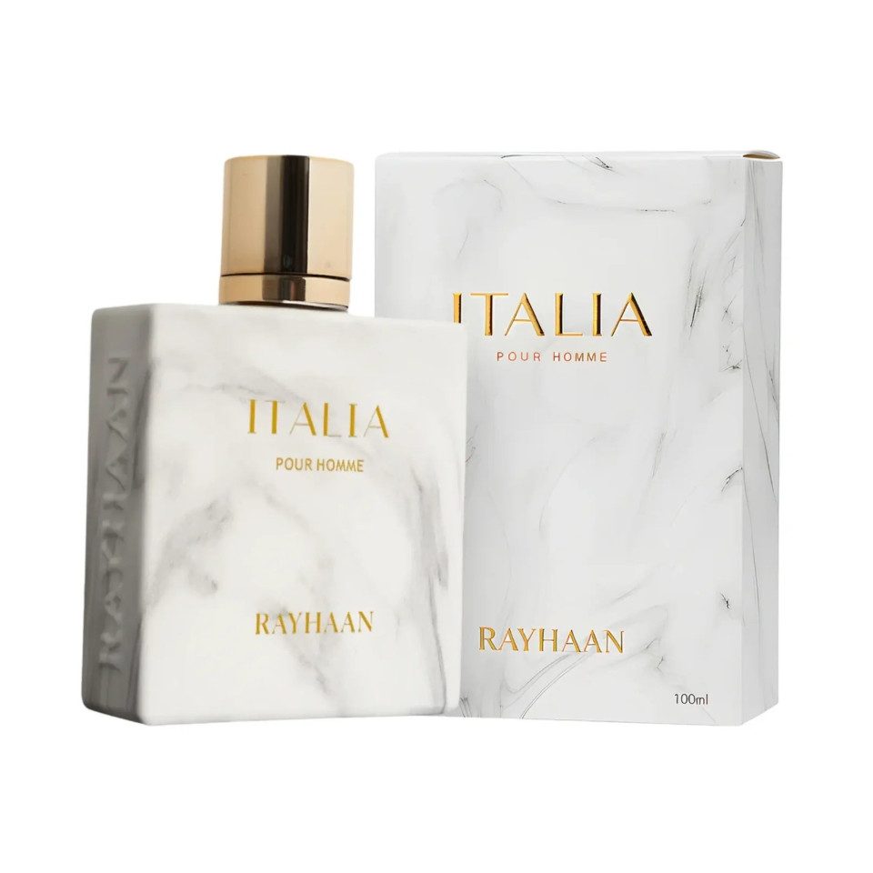 Rayhaan Eau de Parfum Rayhaan Italia Pour Homme 100 ml, Aromatisch-holziger Herrenduft mit Zitrusnoten