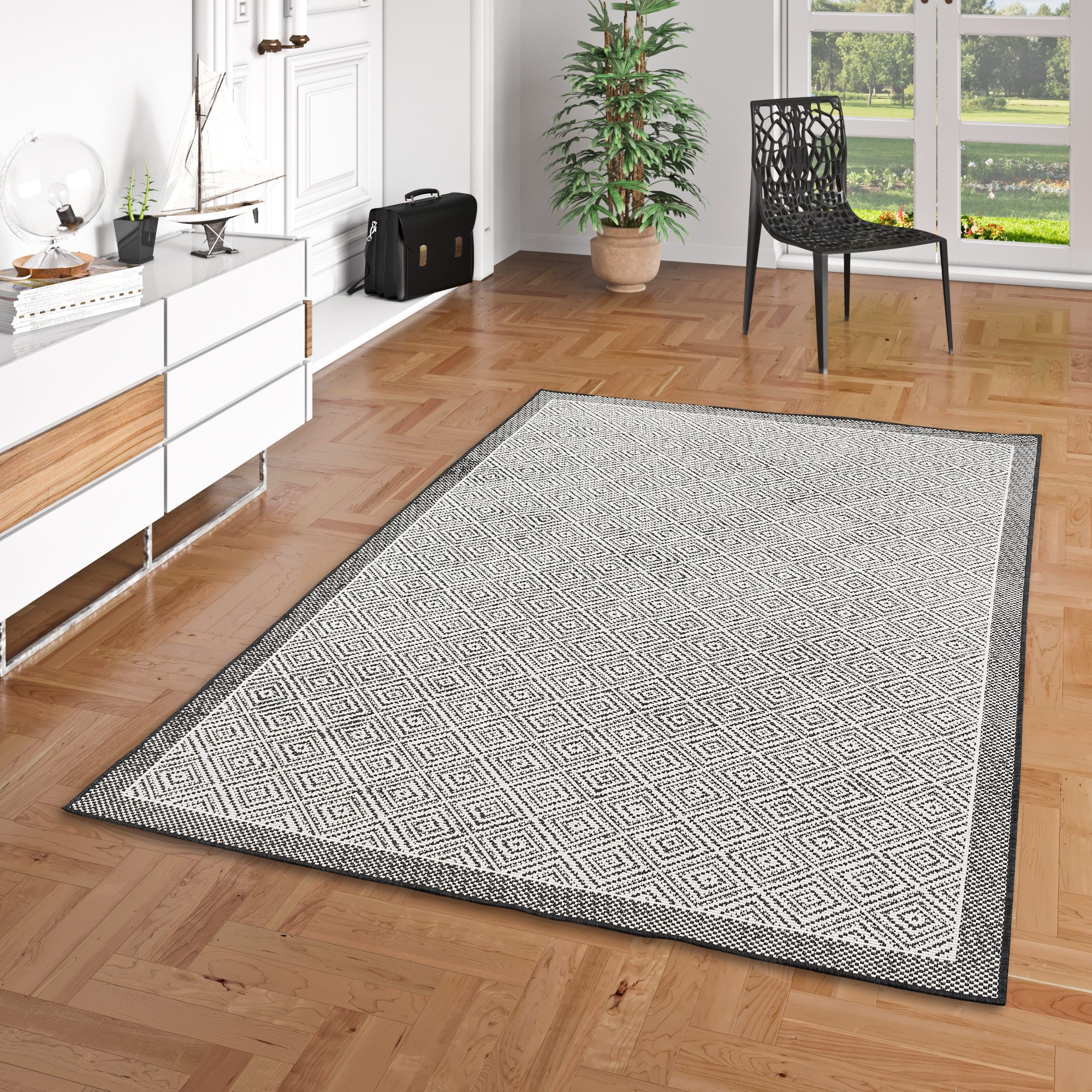 Pergamon Outdoorteppich In & Outdoor Teppich Hampton Meliert, Rechteckig, H günstig online kaufen