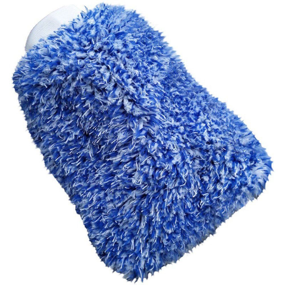 Sarfly Waschhandschuh Profi Waschhandschuh Auto – Extrem saugstarker Autowaschhandschuh (1-tlg), Perfekt für Nassreinigung von Autos, Motorräder oder Haushalt (Blau)