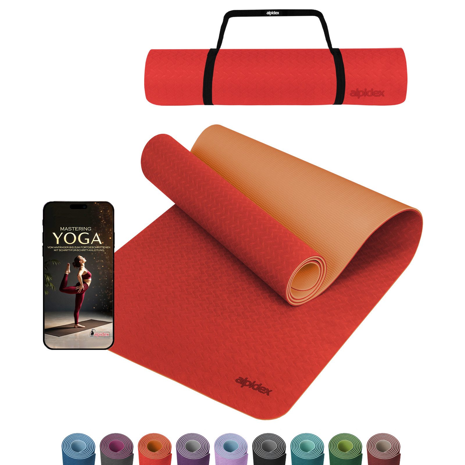 ALPIDEX Yogamatte ALPIDEX Yogamatte TPE in zwei Größen