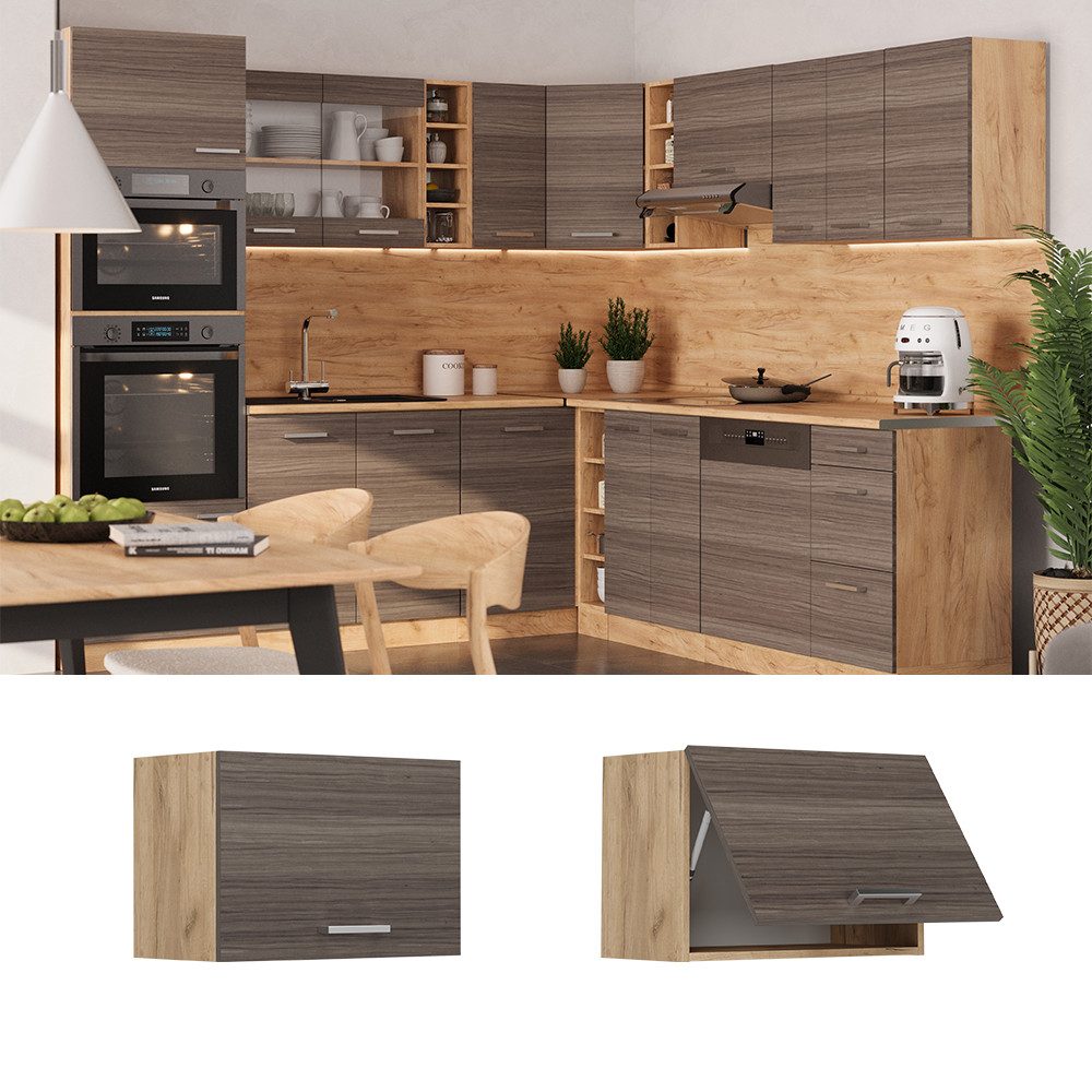 Vicco Hängeschrank R-Line, Edelgrau/Goldkraft Eiche, 60 günstig online kaufen
