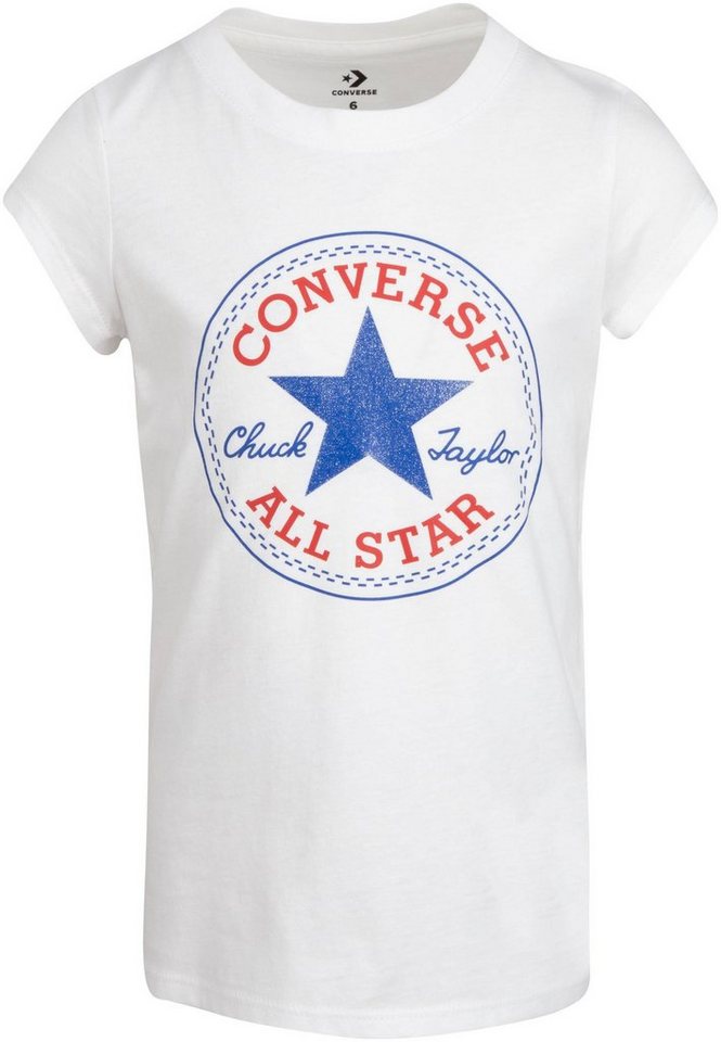 Converse Kurzarmshirt - für Kinder, Converse Logodruck auf der Brust