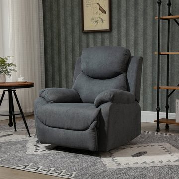 HOMCOM Relaxsessel TV Sessel mit Liegefunktion (Ruhesessel, 1-St., Fernsehsessel), bis 150 kg Belastbar
