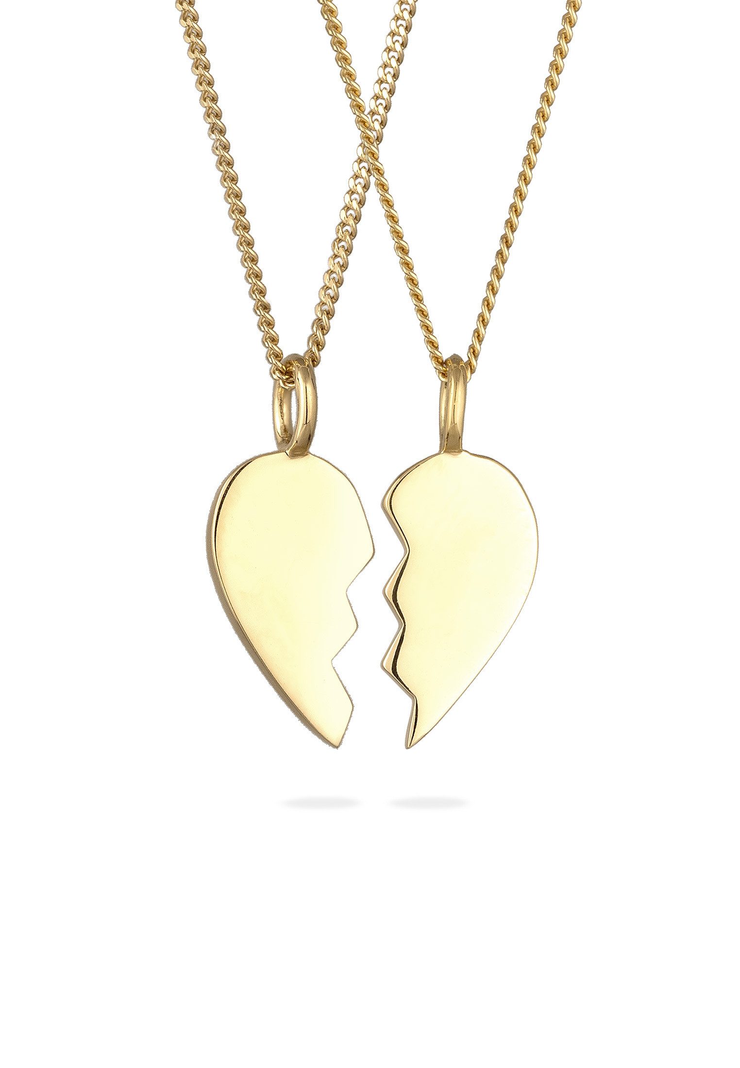 Elli Schmuckset Set mit geteilten Herz 925 Sterling Silber
