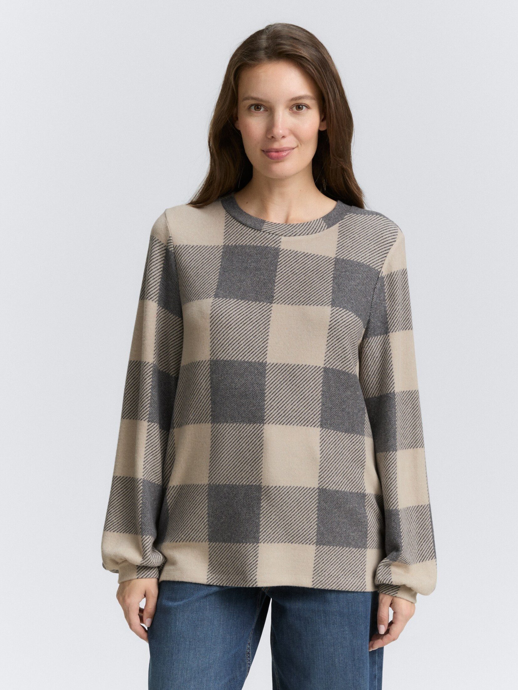 TOM TAILOR Langarmshirt T-Shirt Langarmshirt mit Muster