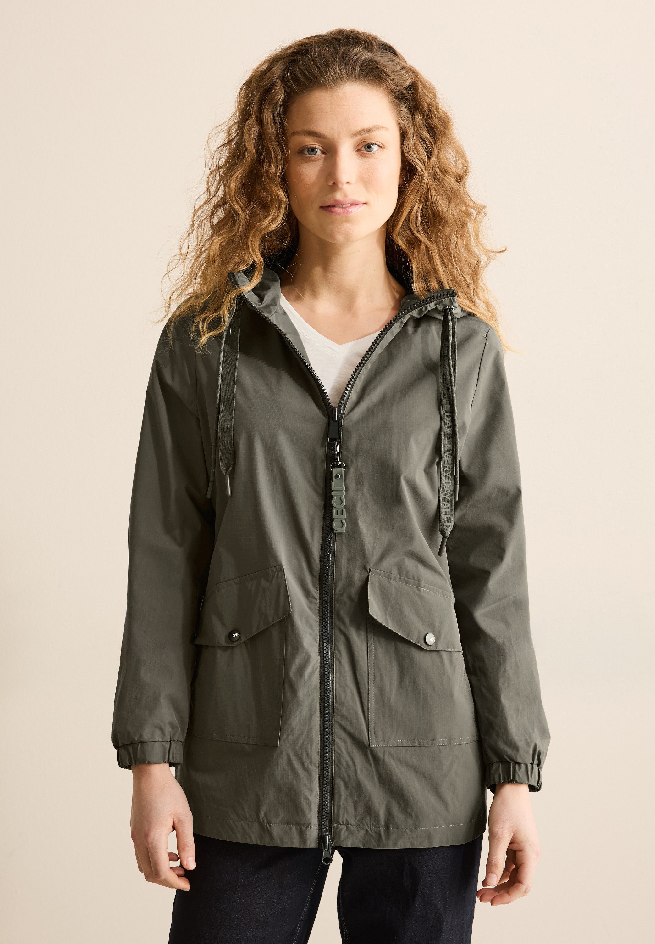 CECIL Windbreaker mit Kapuze mit Tunnelzugband