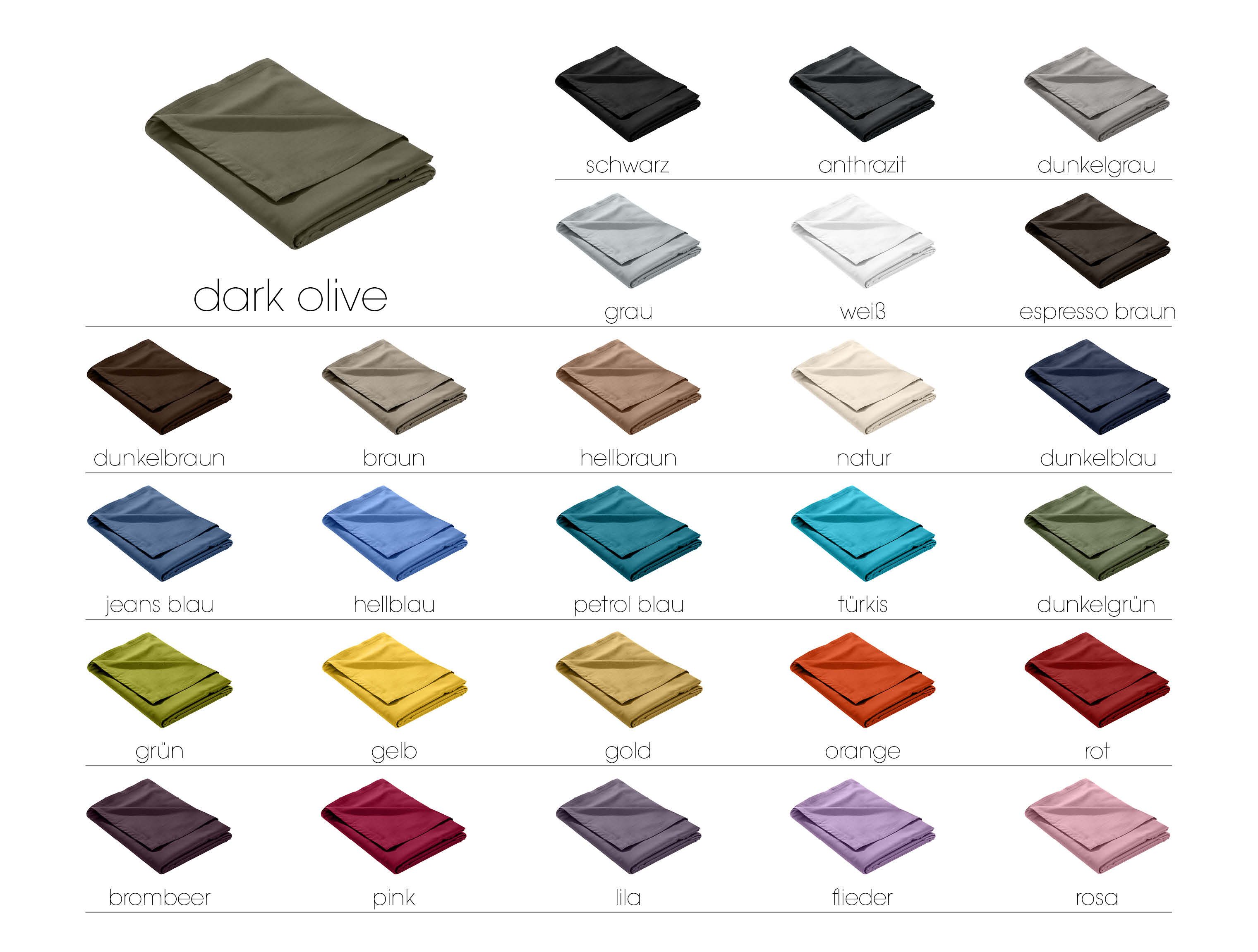 BETTWAESCHE-MIT-STIL Bettlaken Mako Satin Bettlaken uni einfarbig, Mako-Sat günstig online kaufen