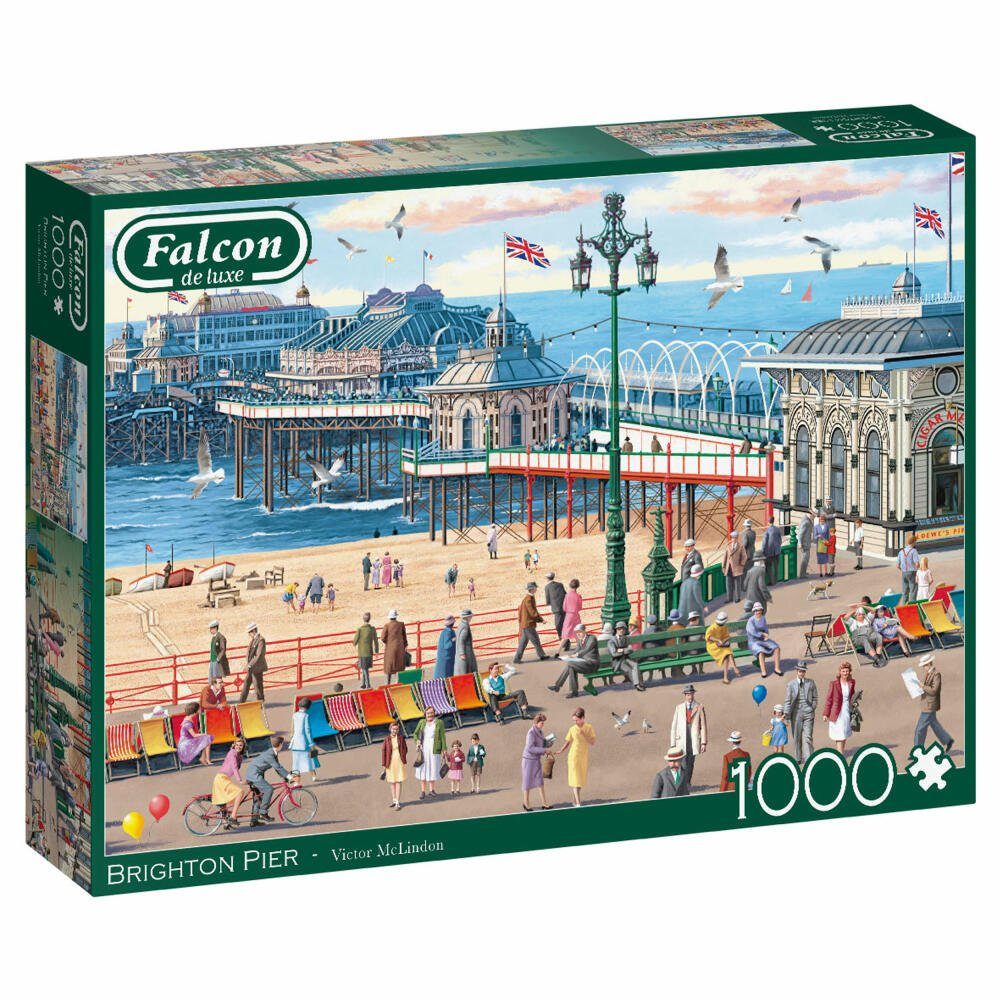 1000 Spiele Puzzle 1000 Brighton Pier Teile, Jumbo Puzzleteile Falcon
