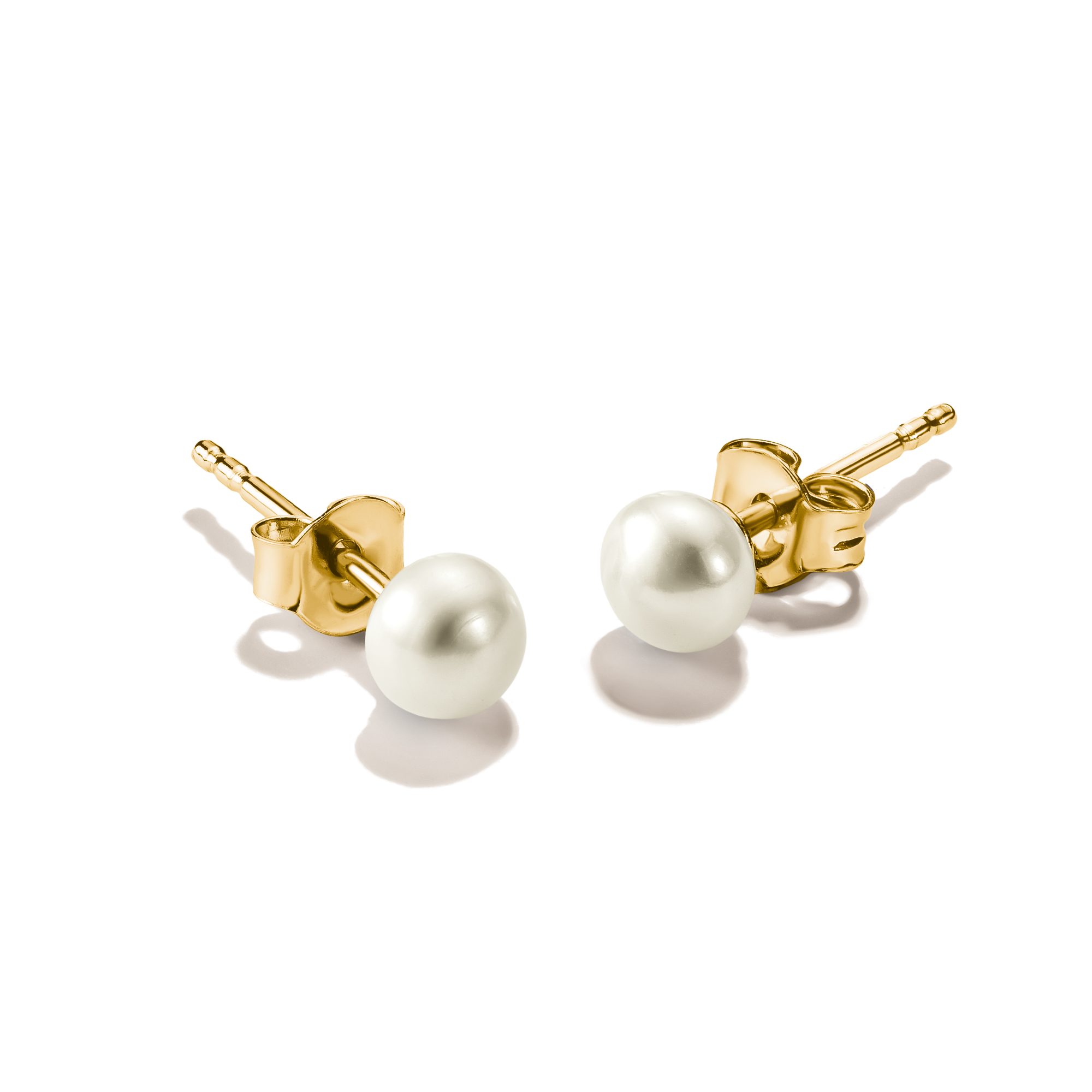 THOMAS SABO Paar Ohrstecker Perlen-Ohrstecker gelbgoldfarben, mit Süßwasserzuchtperle