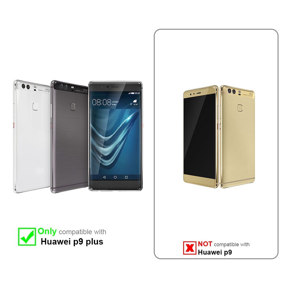 Cadorabo Handyhülle für Huawei P9 PLUS Hülle Huawei P9 PLUS, Hülle Schutzhülle Blumen Flower mit Standfunktion Kartenfach Magnet