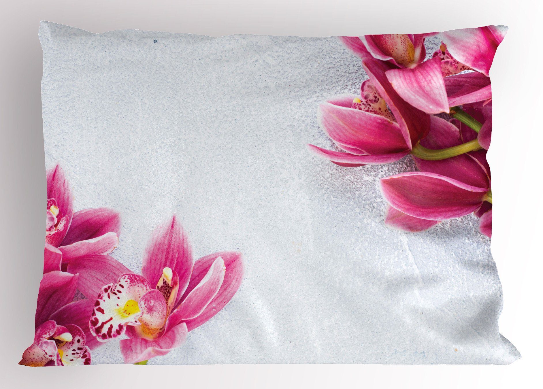 Blumen Kissenbezug, Standard (1 Gedruckter Dekorativer Stück), Size Relaxing Abakuhaus Orchideen-Muster King Kissenbezüge
