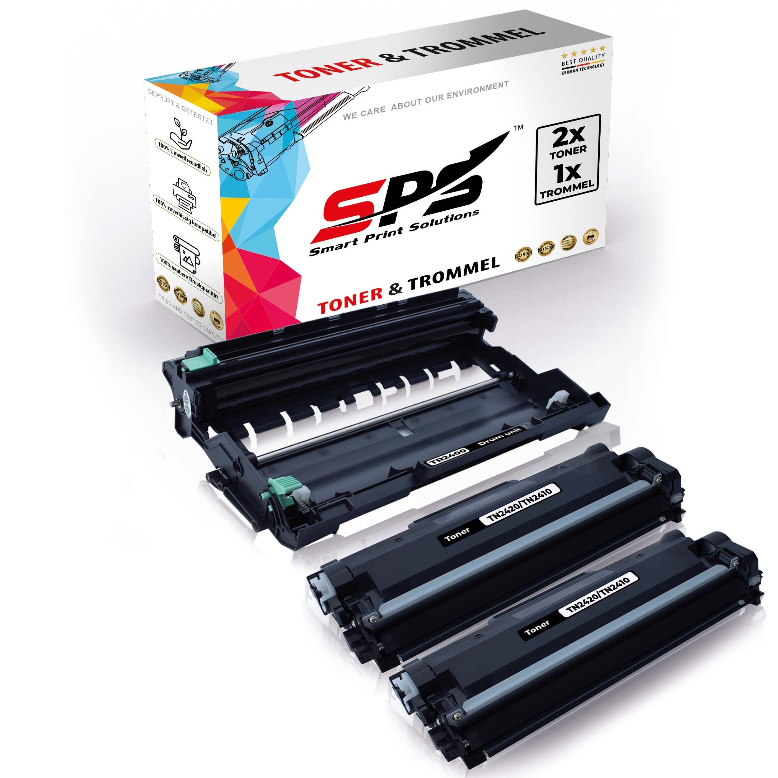 SPS Tonerkartusche 2x TN2410 Toner + 1x DR2400 Trommel kompatibel für Brother MFCL2710DW, (3er Pack)