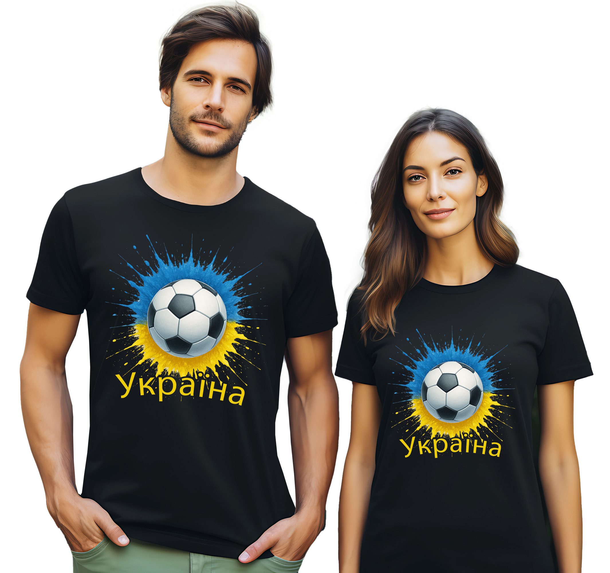 MyDesign24 T-Shirt Fussball Shirt - WM T-Shirt schwarz Herren und Damen Fussball kurzarm Ukraine Fan-Shirt i691