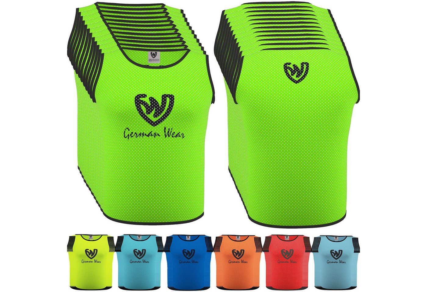 German Wear Trainingsleibchen GWLB01 12er Pack (Spar-Set, 12er-Pack) 12x German Wear Fußball Leibchen Trainingsleibchen