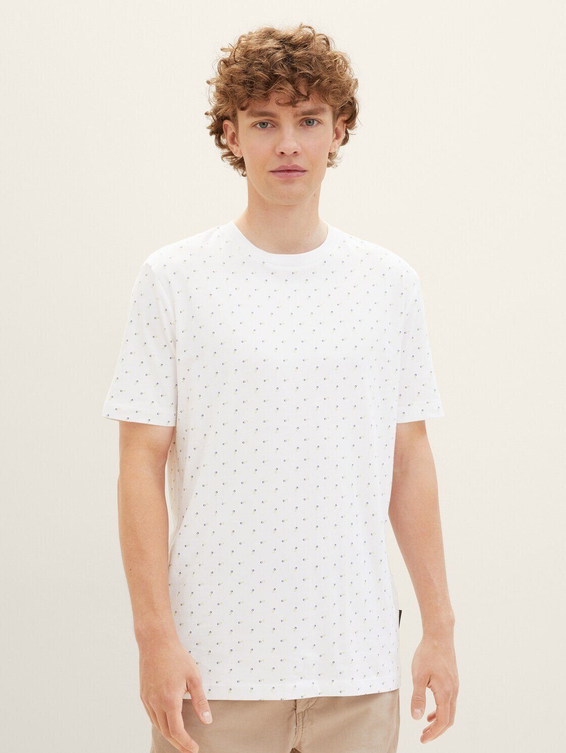TOM TAILOR Denim T-Shirt T-Shirt mit Allover-Print white double d print