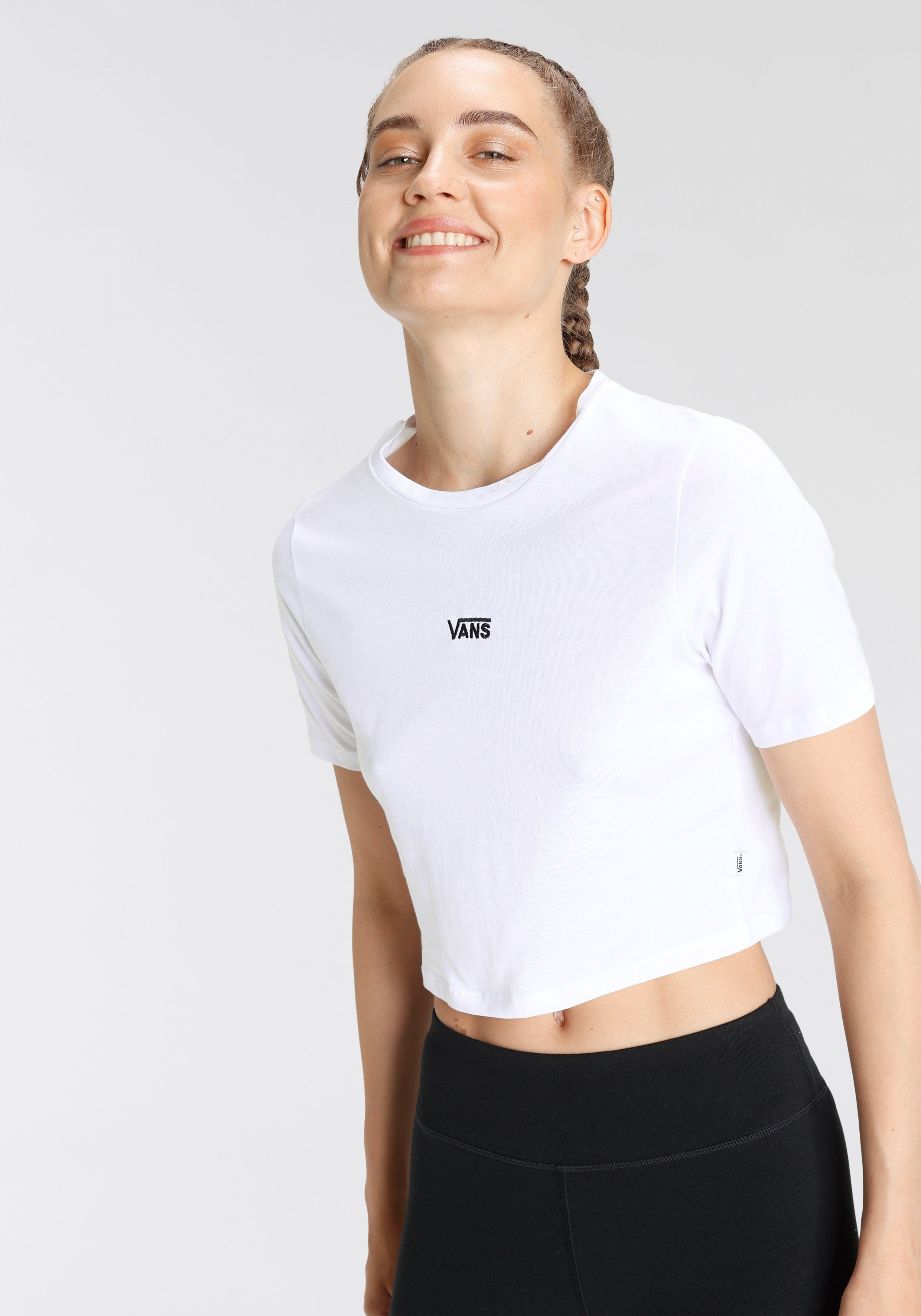 SPORT weiß Vans CROP T-Shirt V FLYING CREW