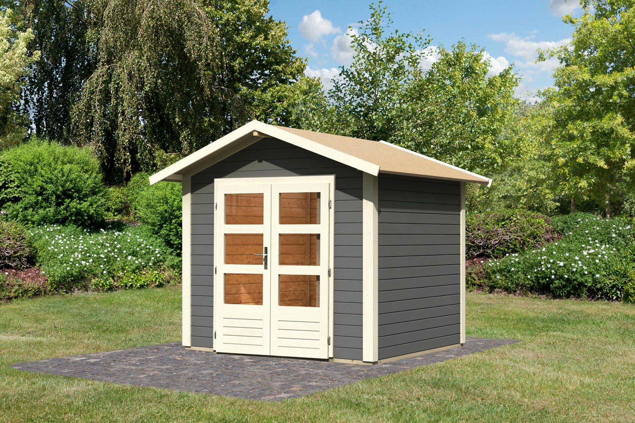 Karibu Gartenhaus Talkau 3 aus lackiertem Fichtenholz, BxT: 270x234 cm, Grundfläche: 8,4m², Made in Germany
