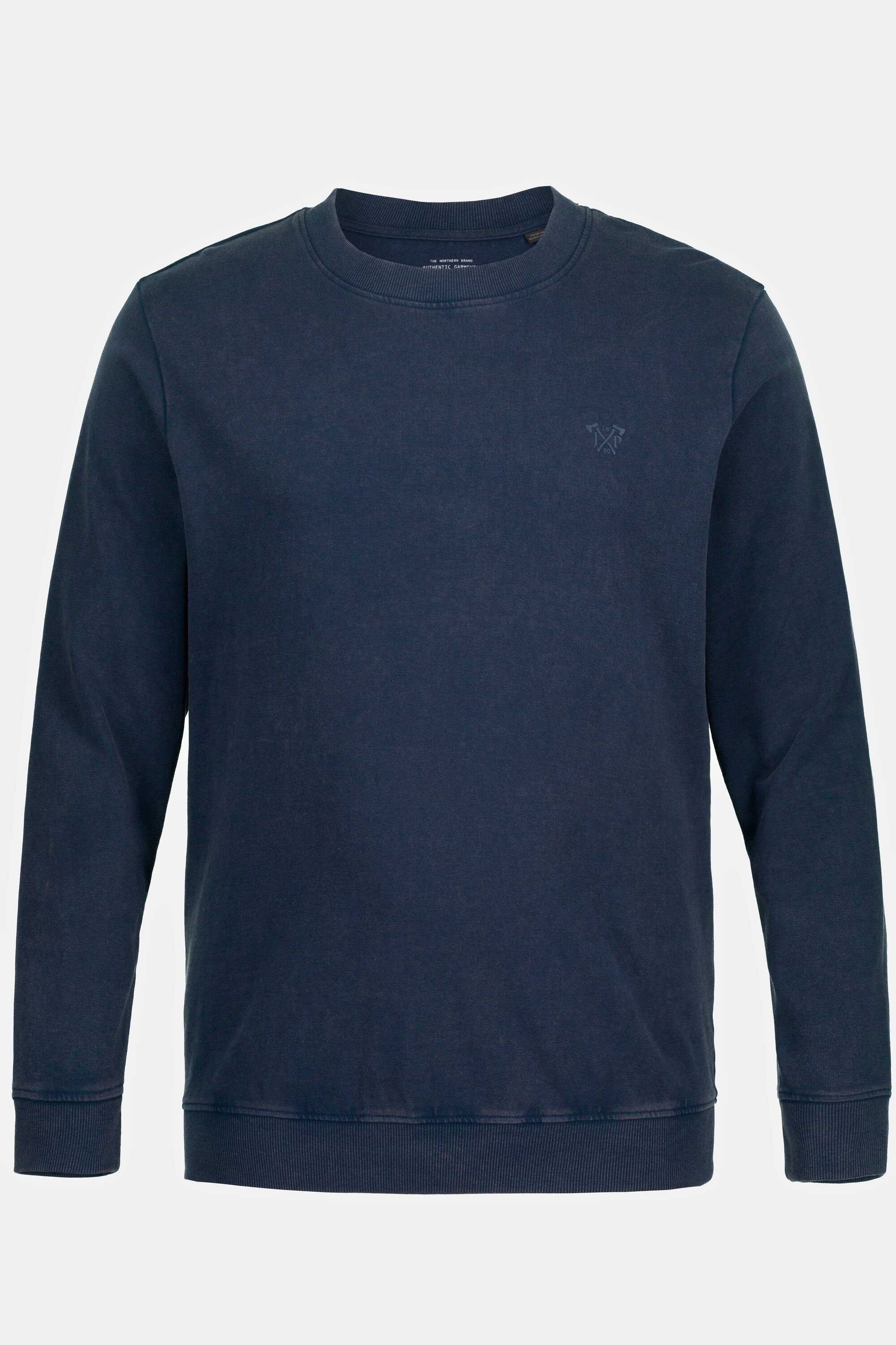 mattes leichte Qualität T-Shirt washed JP1880 Bauchfit nachtblau Sweatshirt acid