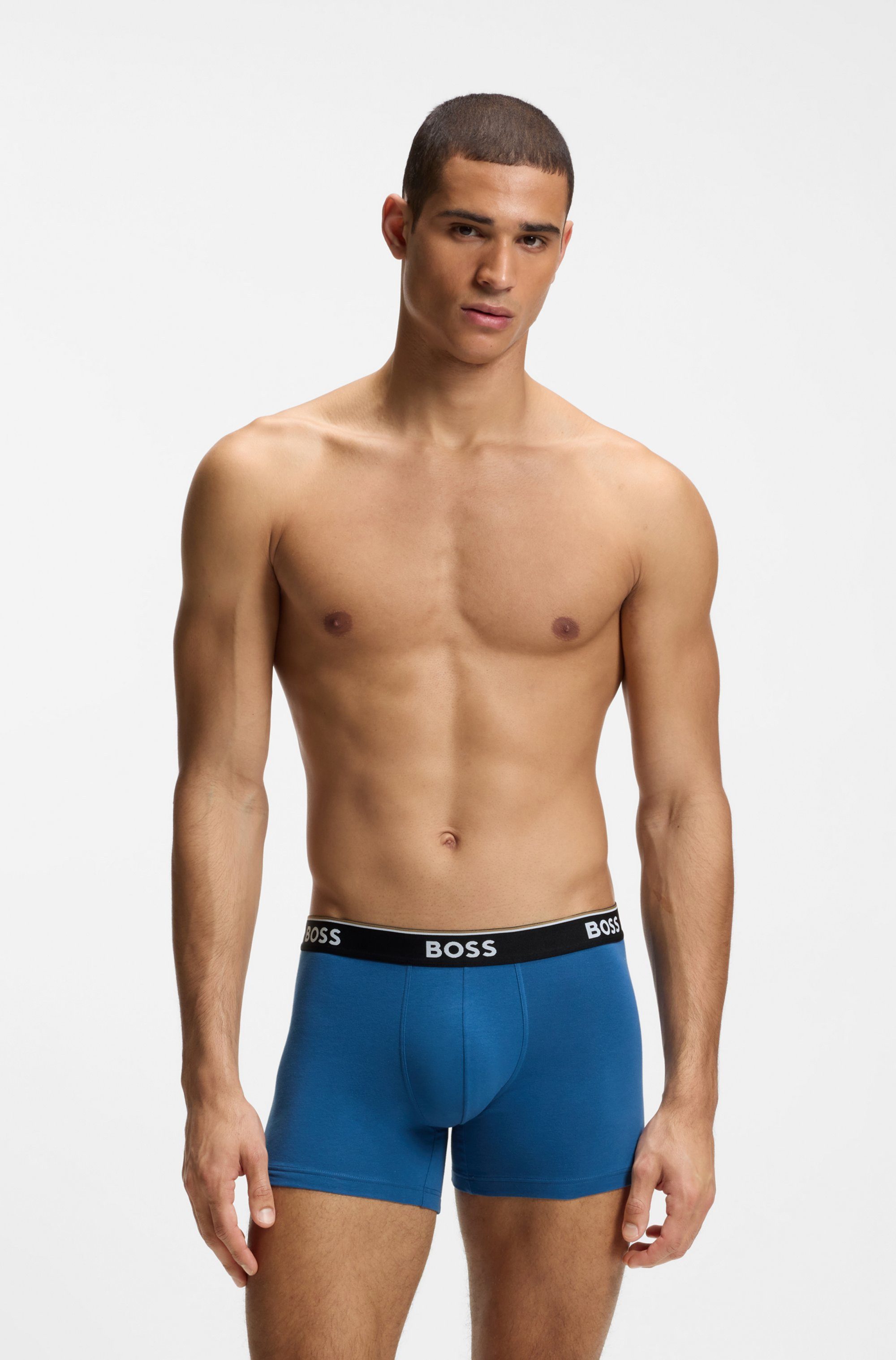 BOSS Boxershorts (Packung, 3-St) aus bequemer Stretch-Baumwolle, körpernah, mittlere Bundhöhe