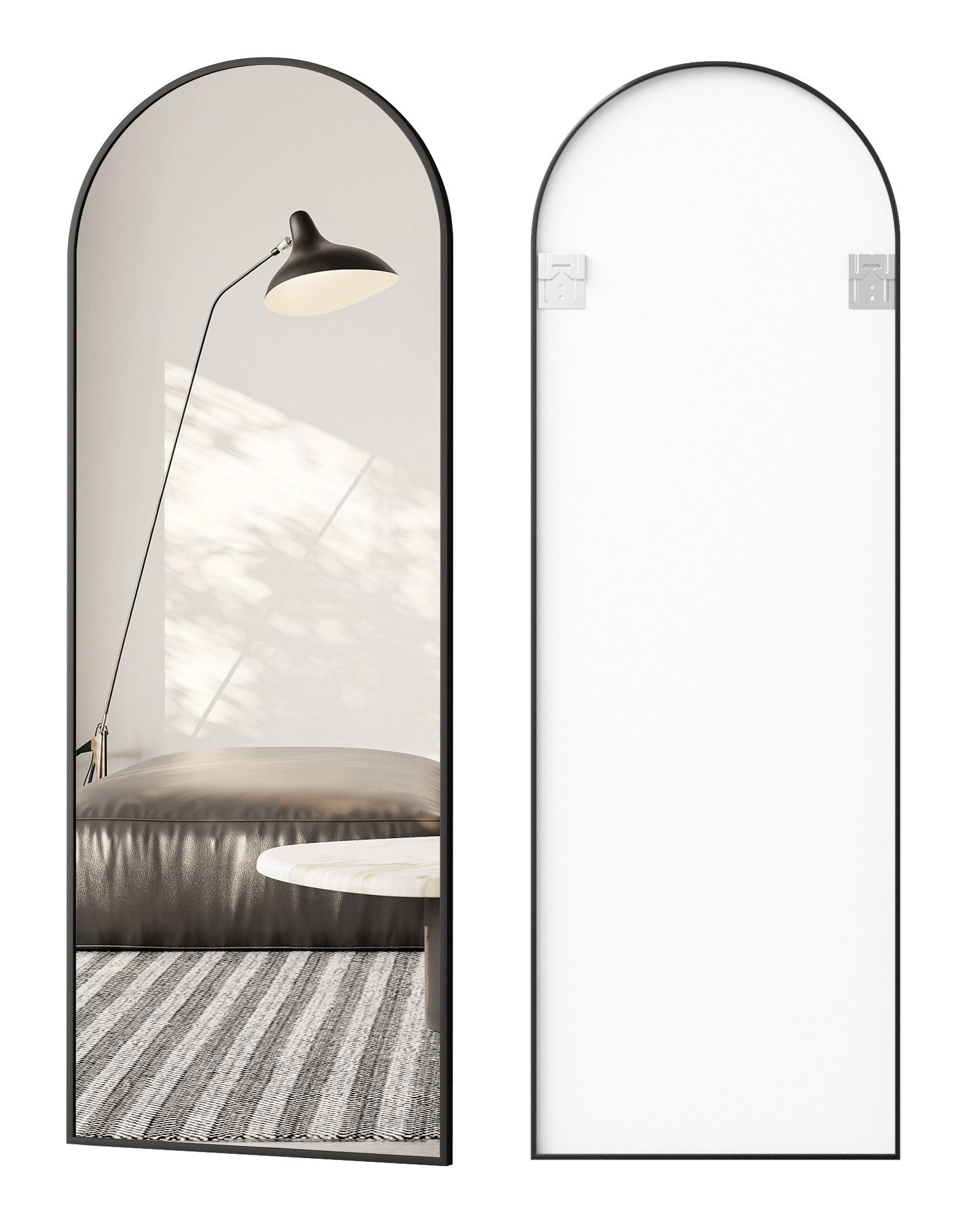 Boromal Ganzkörperspiegel 150x50cm Wandspiegel Schwarz Spiegel groß Flurspi günstig online kaufen